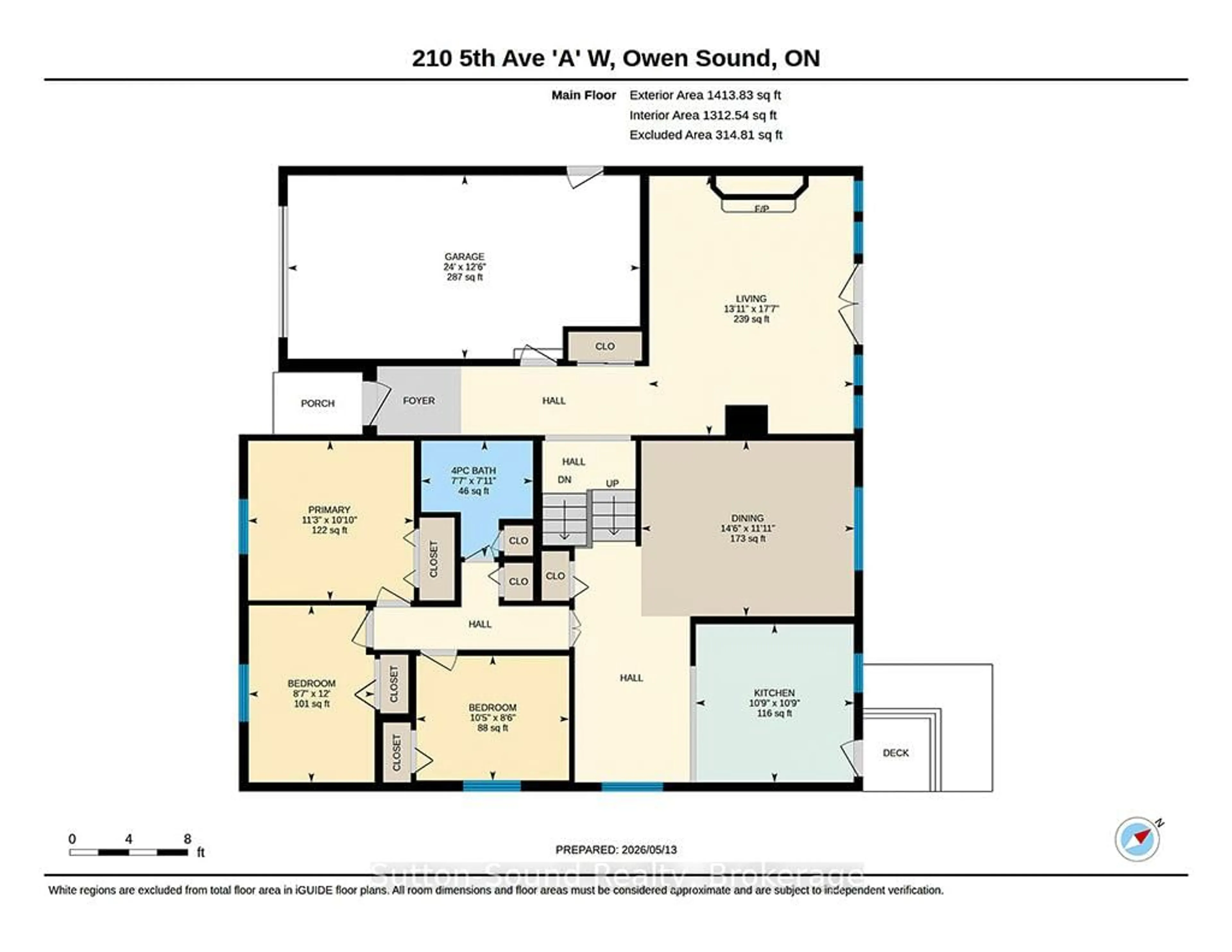 Floor plan for 210 5th A Ave, Owen Sound Ontario N4K 6G8