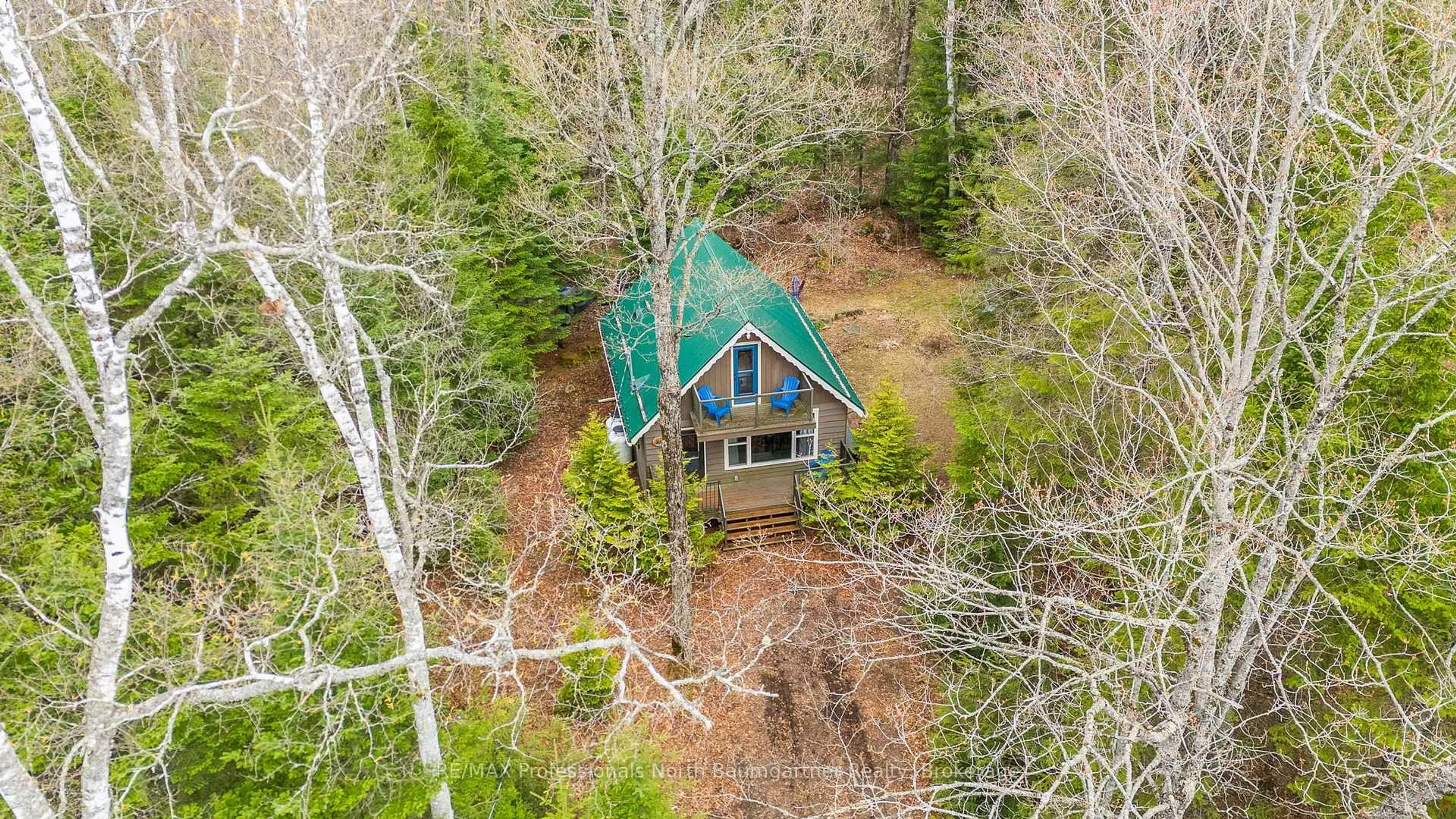 A pic from outside/outdoor area/front of a property/back of a property/a pic from drone, forest/trees view for 2041 Glamor Lake Rd, Highlands East Ontario K0M 1R0
