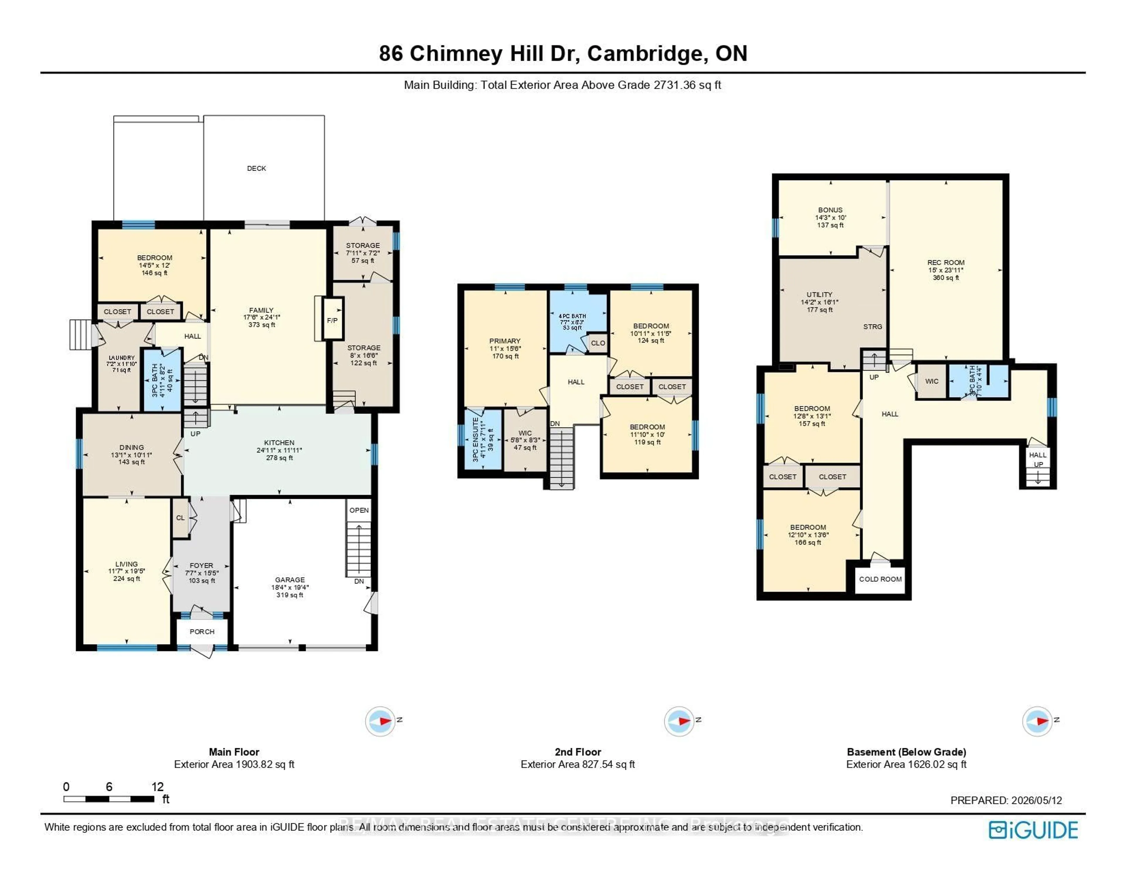 Floor plan for 86 Chimney Hill Dr, Cambridge Ontario N1T 1H3