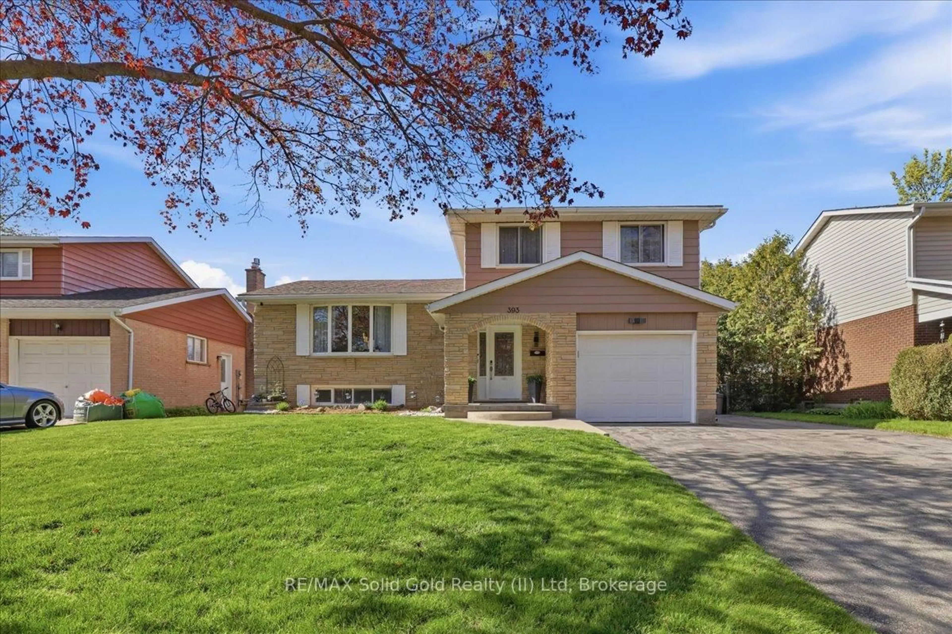 Home with brick exterior material, street for 393 Shallmar Crt, Waterloo Ontario N2K 2G6