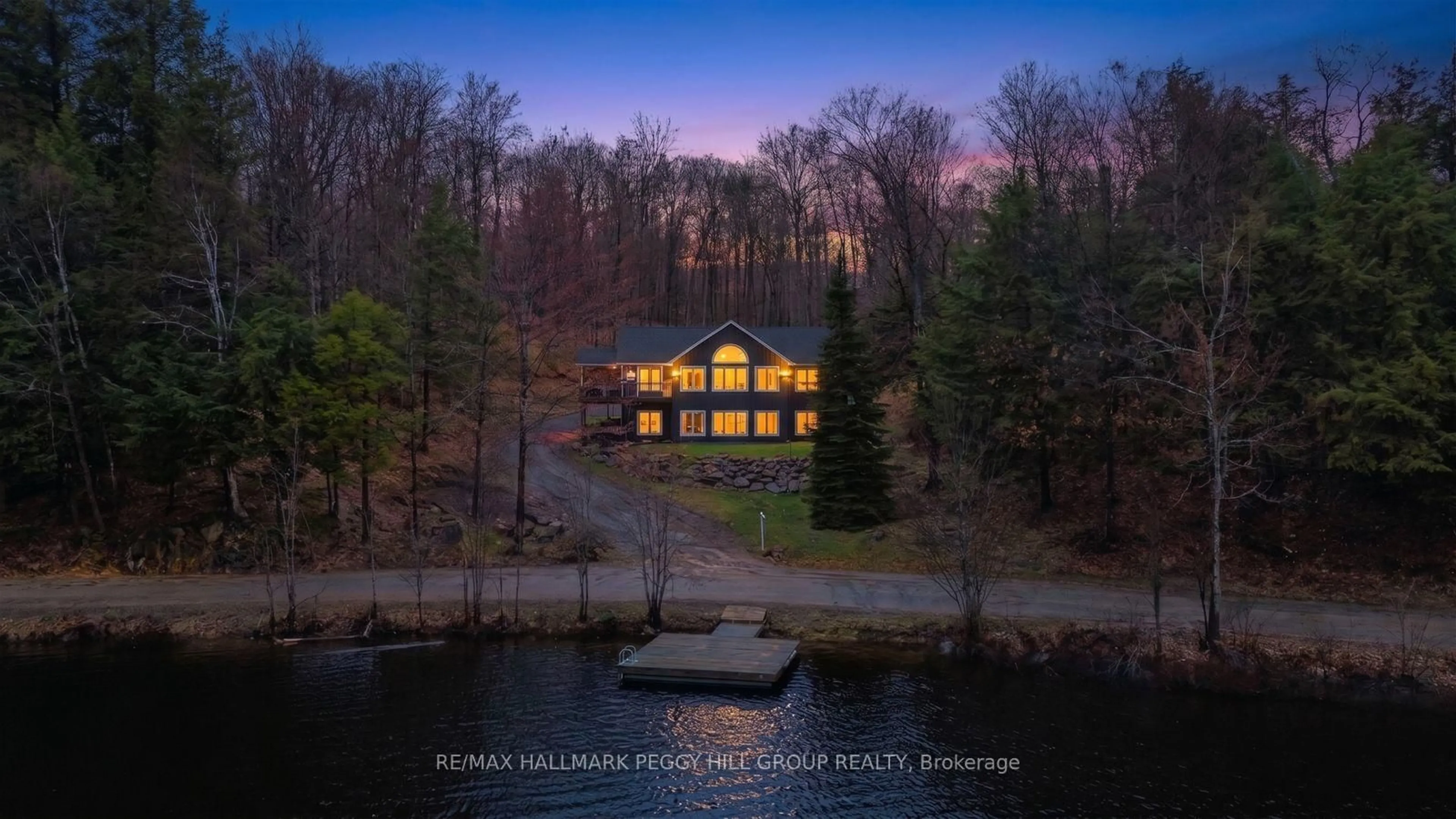 A pic from outside/outdoor area/front of a property/back of a property/a pic from drone, water/lake/river/ocean view for 1070 South Ril Lake Rd, Lake of Bays Ontario P0B 1A0