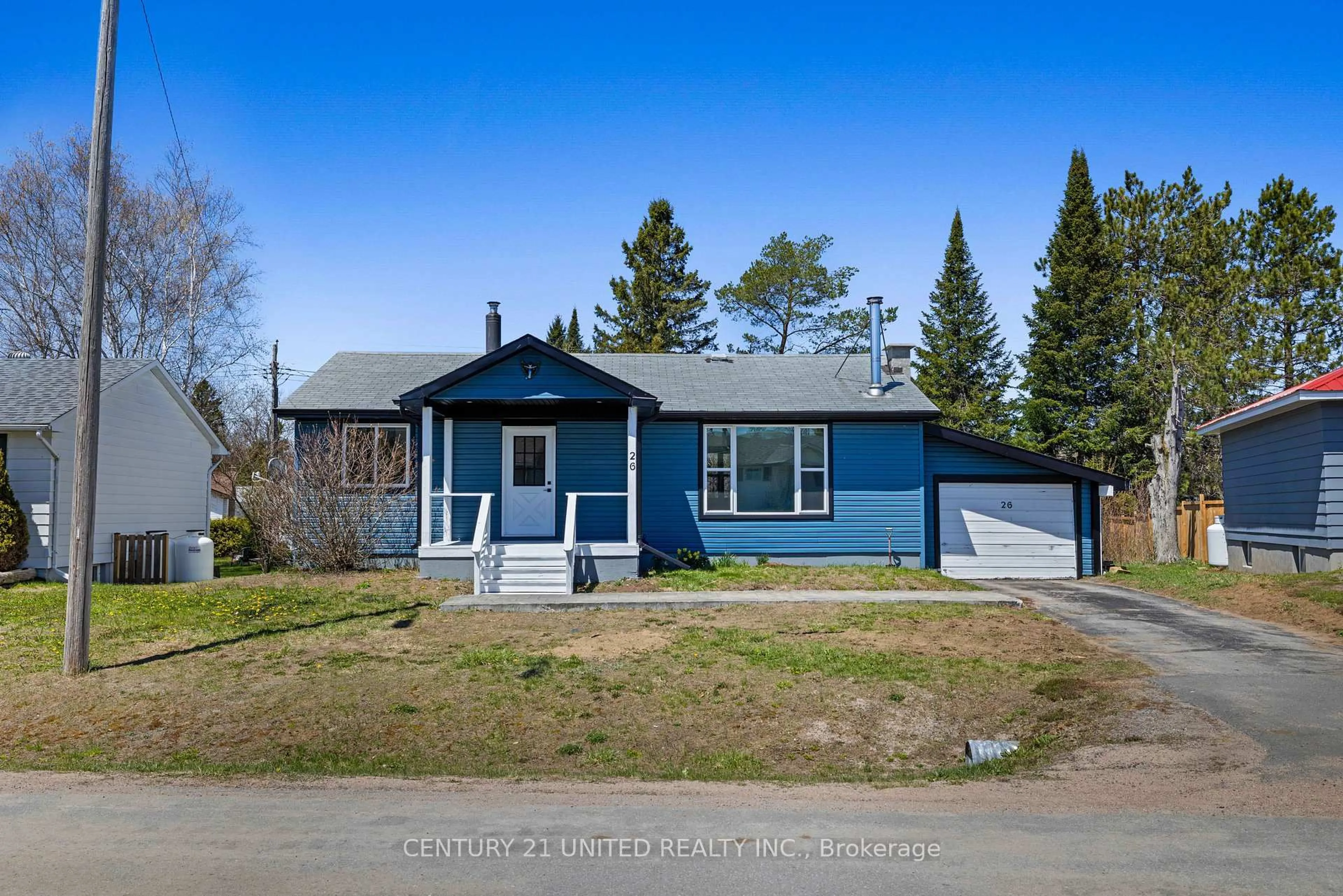 A pic from outside/outdoor area/front of a property/back of a property/a pic from drone, street for 26 Great Oak St, Highlands East Ontario K0L 1M0