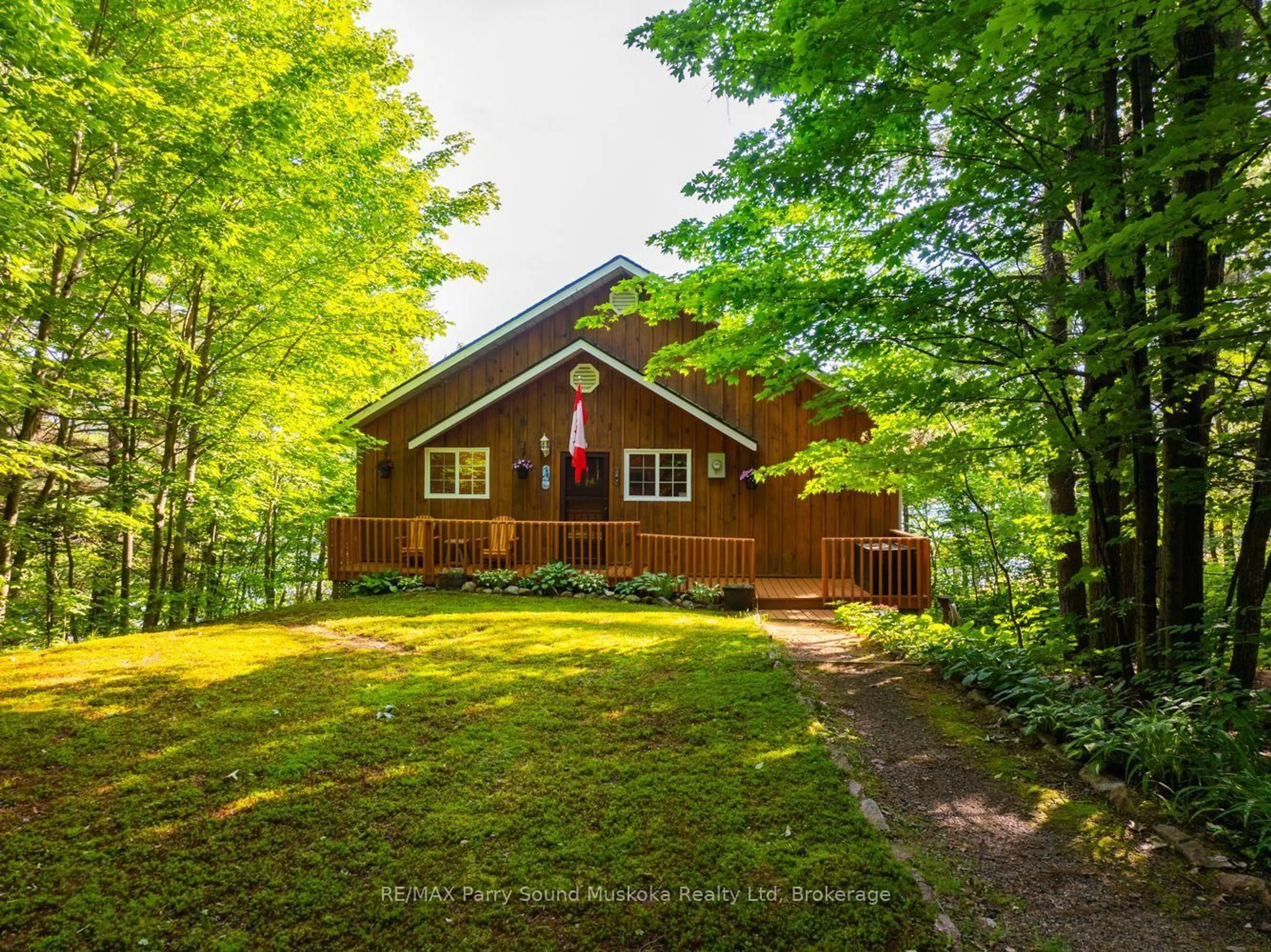 A pic from outside/outdoor area/front of a property/back of a property/a pic from drone, forest/trees view for 48 FRED DUBIE Rd, Carling Ontario P0G 1G0