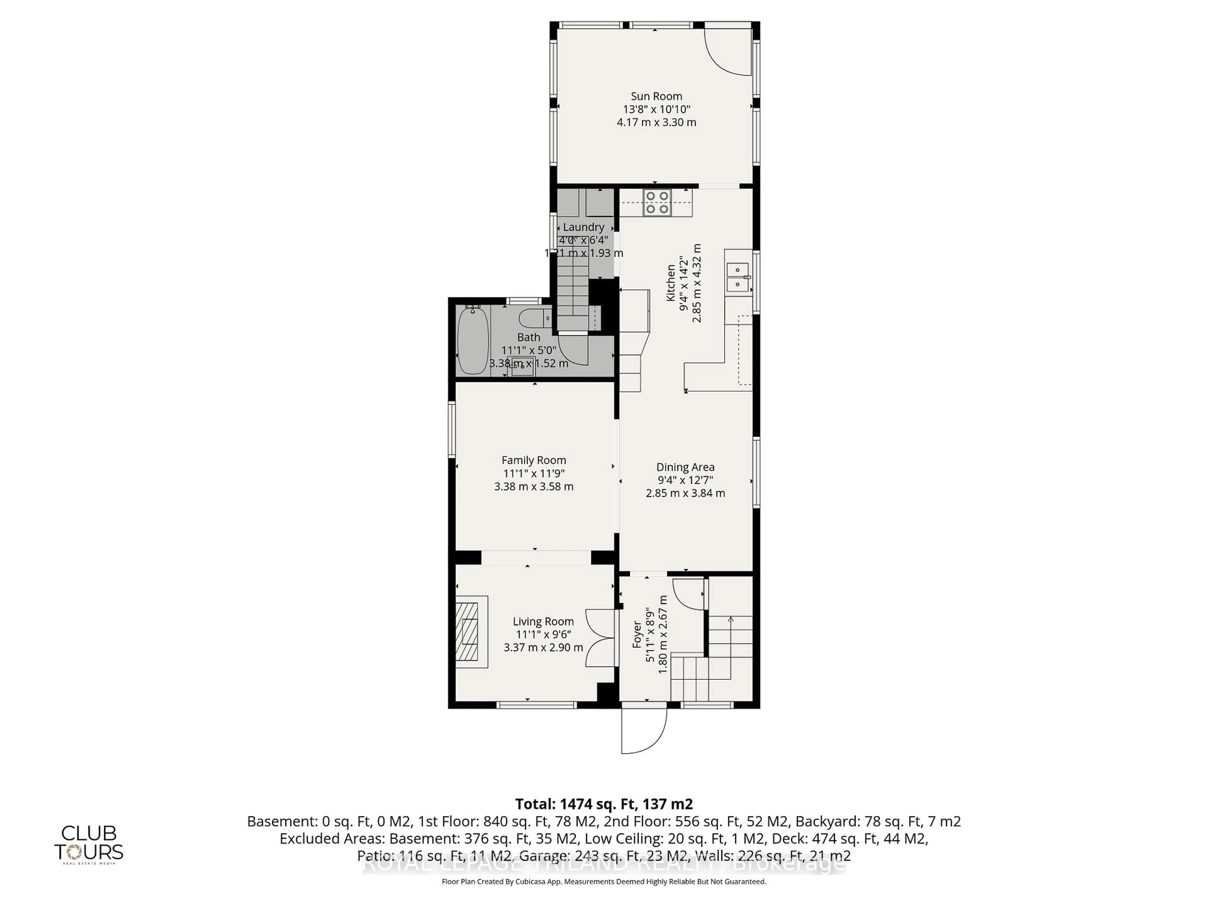 Floor plan for 574 Princess Ave, London East Ontario N6B 2B9