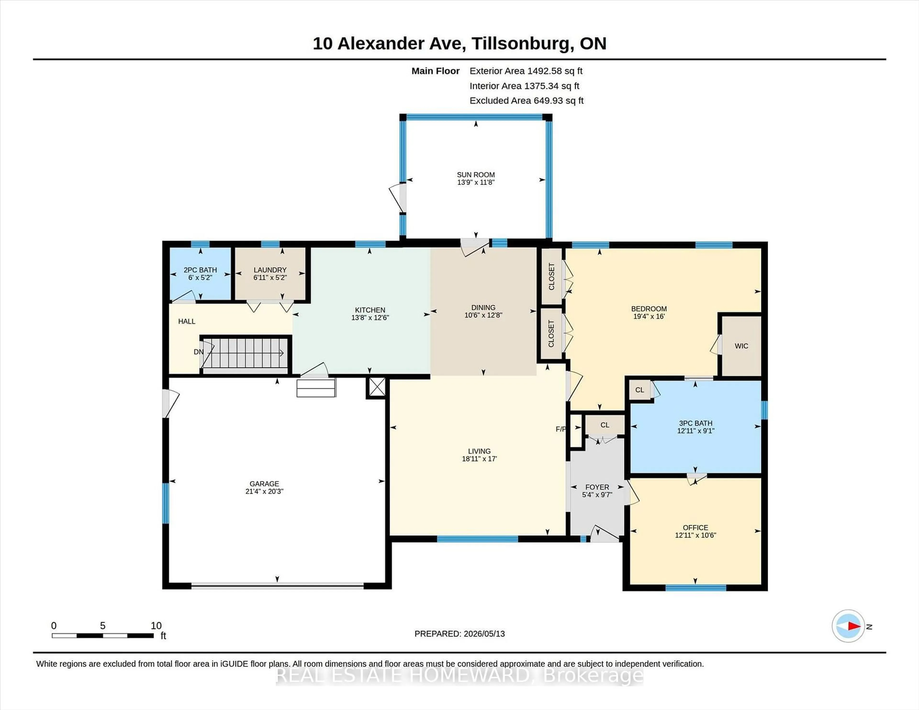 Floor plan for 10 Alexander Ave, Tillsonburg Ontario N4G 2X9