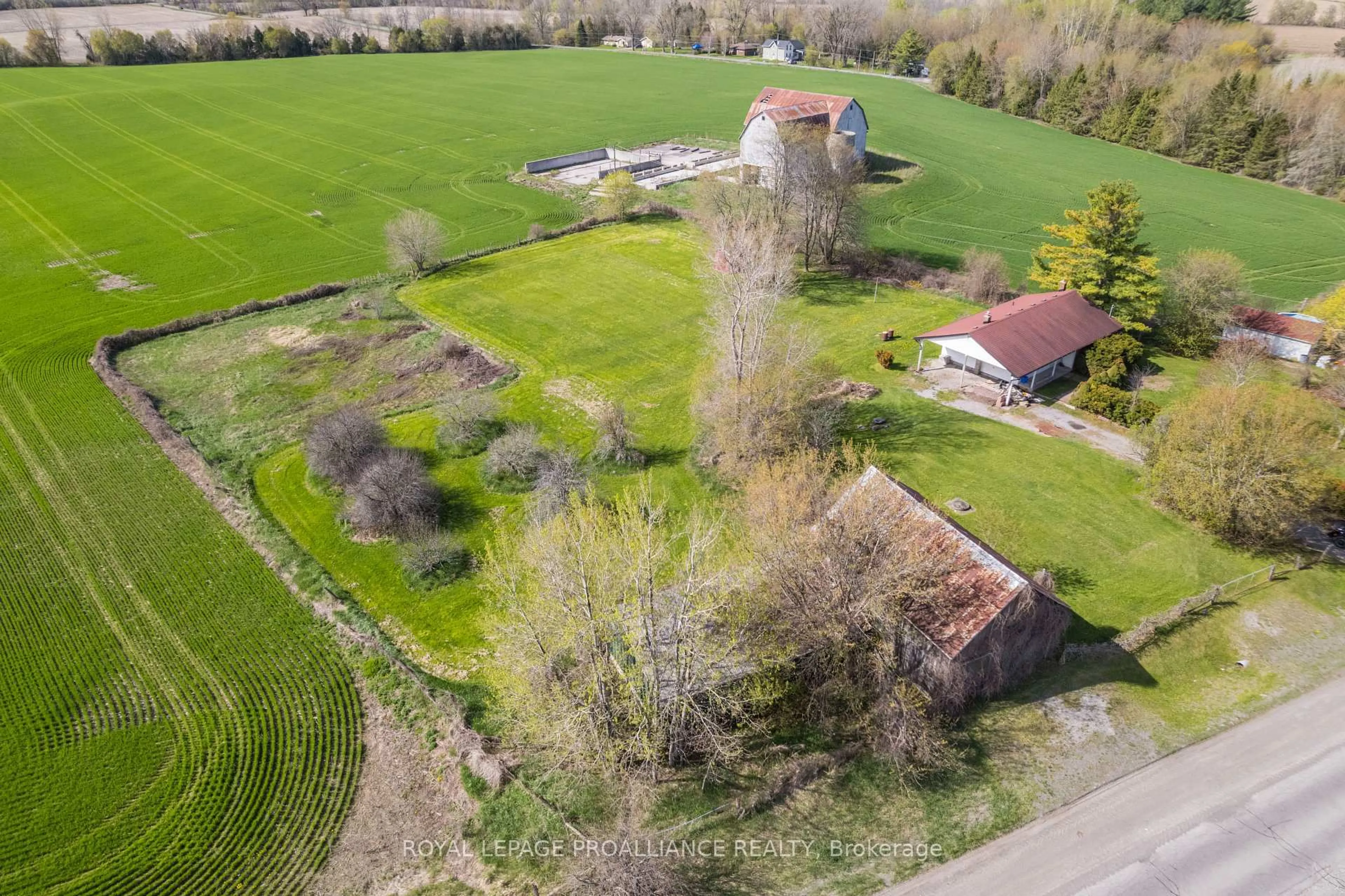 A pic from outside/outdoor area/front of a property/back of a property/a pic from drone, unknown for 1981 Frankford Rd, Hastings Ontario K0K 2C0