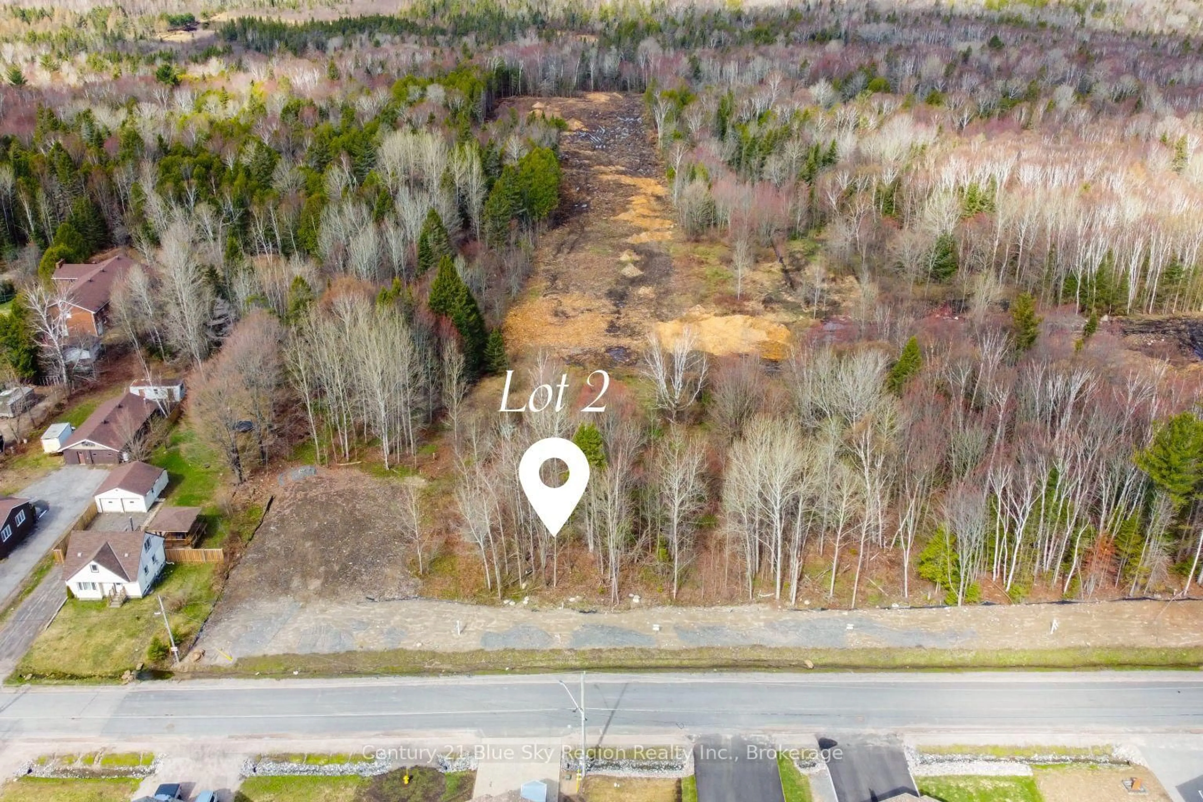A pic from outside/outdoor area/front of a property/back of a property/a pic from drone, forest/trees view for LOT 2 LAROCQUE Rd, North Bay Ontario P1B 8G3