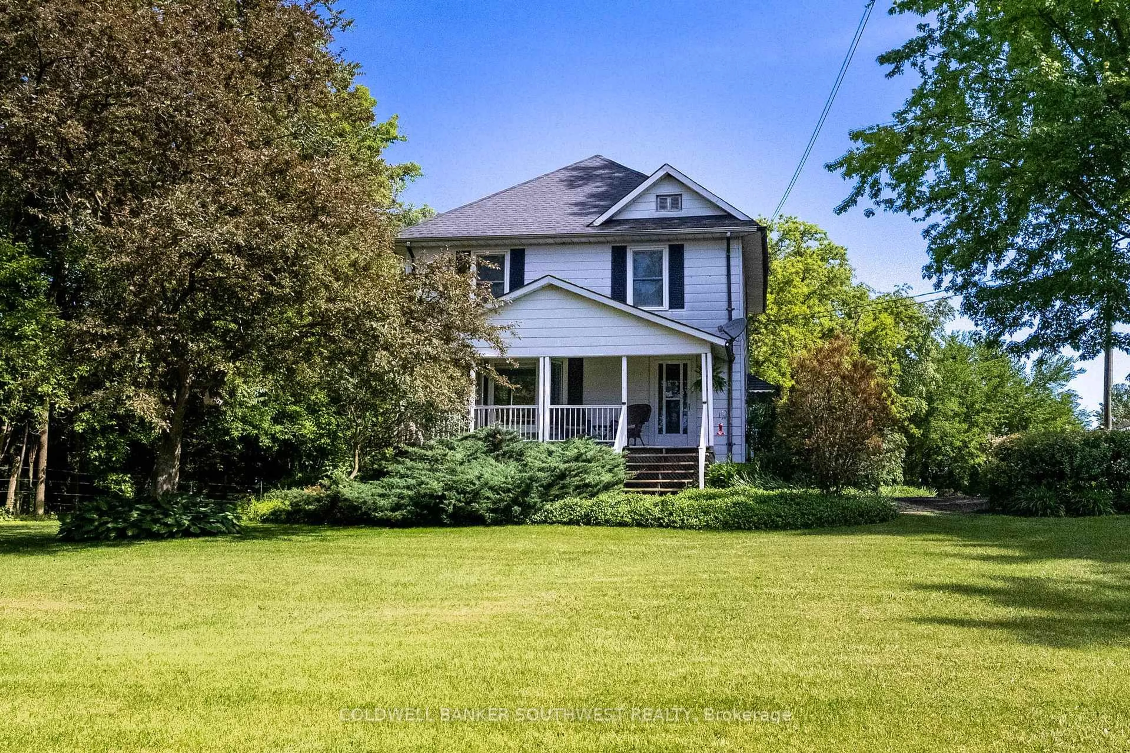 A pic from outside/outdoor area/front of a property/back of a property/a pic from drone, street for 5848 DOUGLAS Line, Lambton Shores Ontario N0N 1J5
