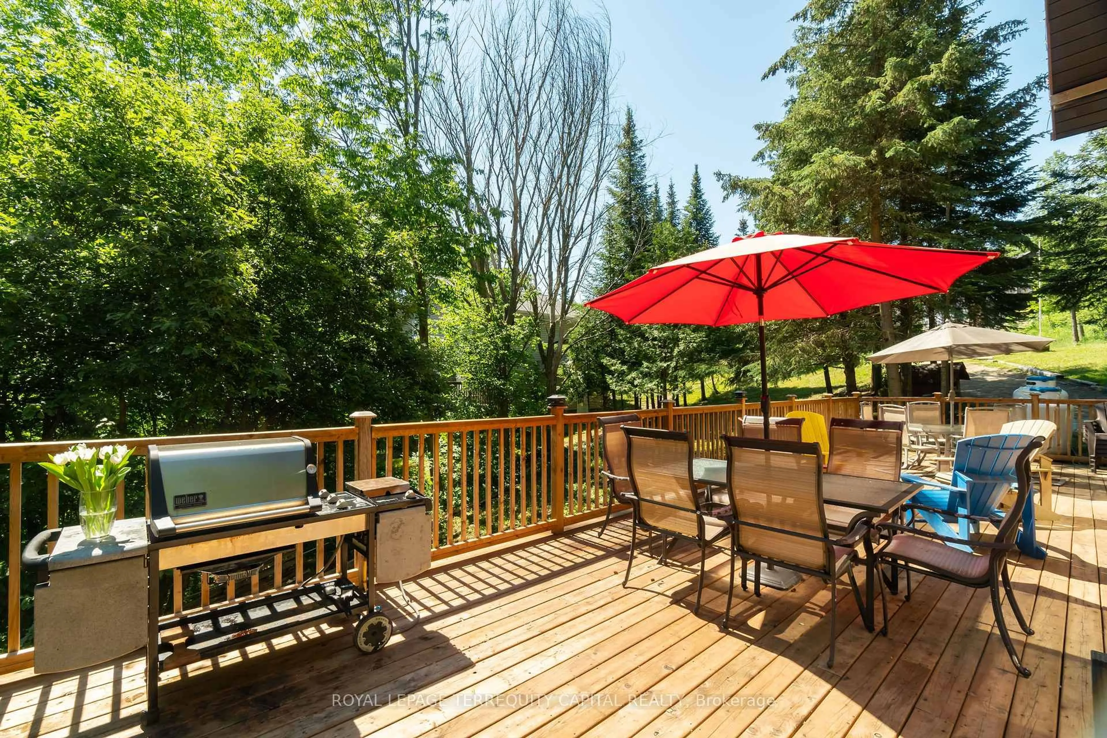 Patio, forest/trees view for 125 Kimberley Crt, Grey Highlands Ontario N0C 1G0