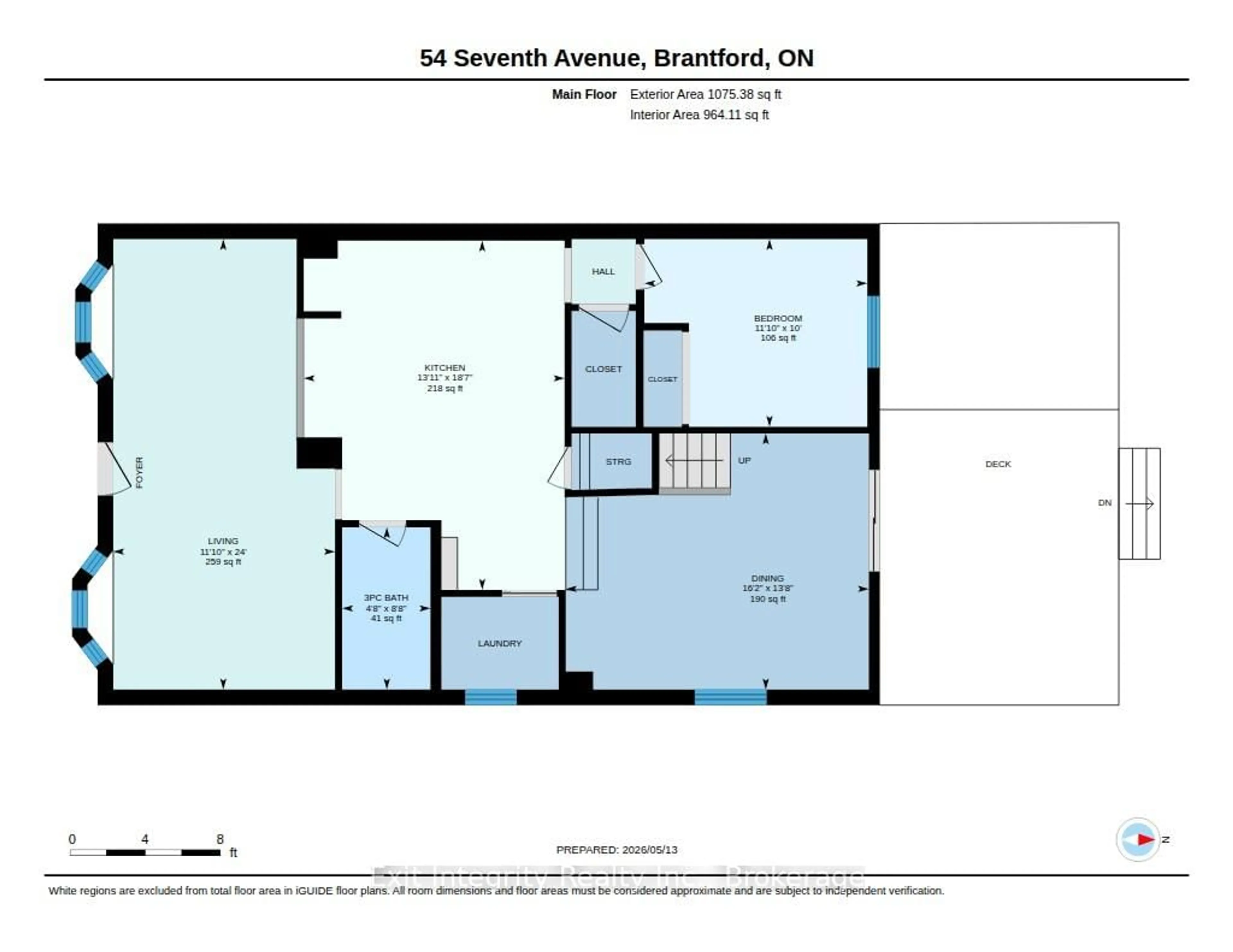 Floor plan for 54 Seventh Ave, Brantford Ontario N3S 1B4