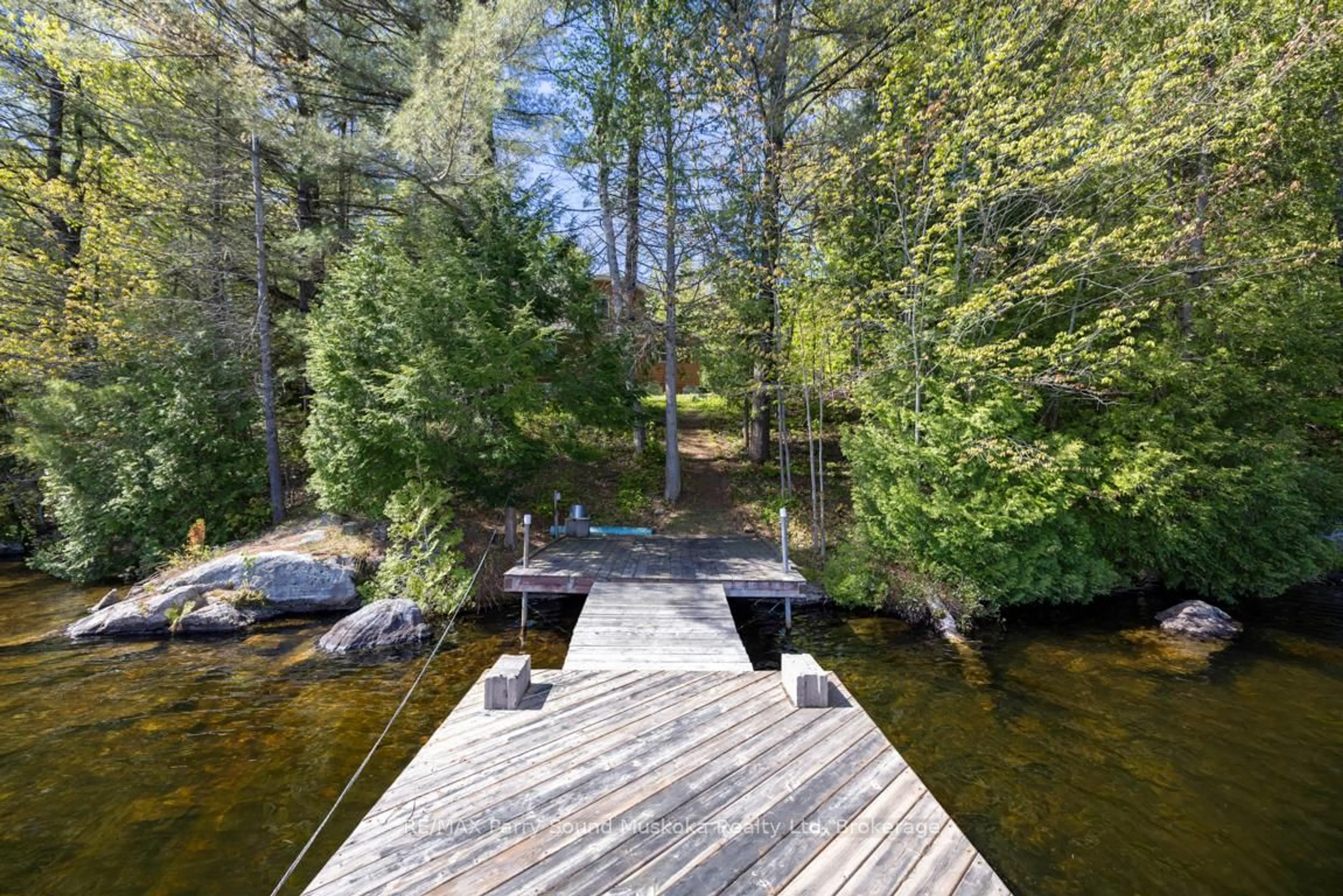 Patio, water/lake/river/ocean view for 14 Burnegie Lane, Seguin Ontario P2A 2W8
