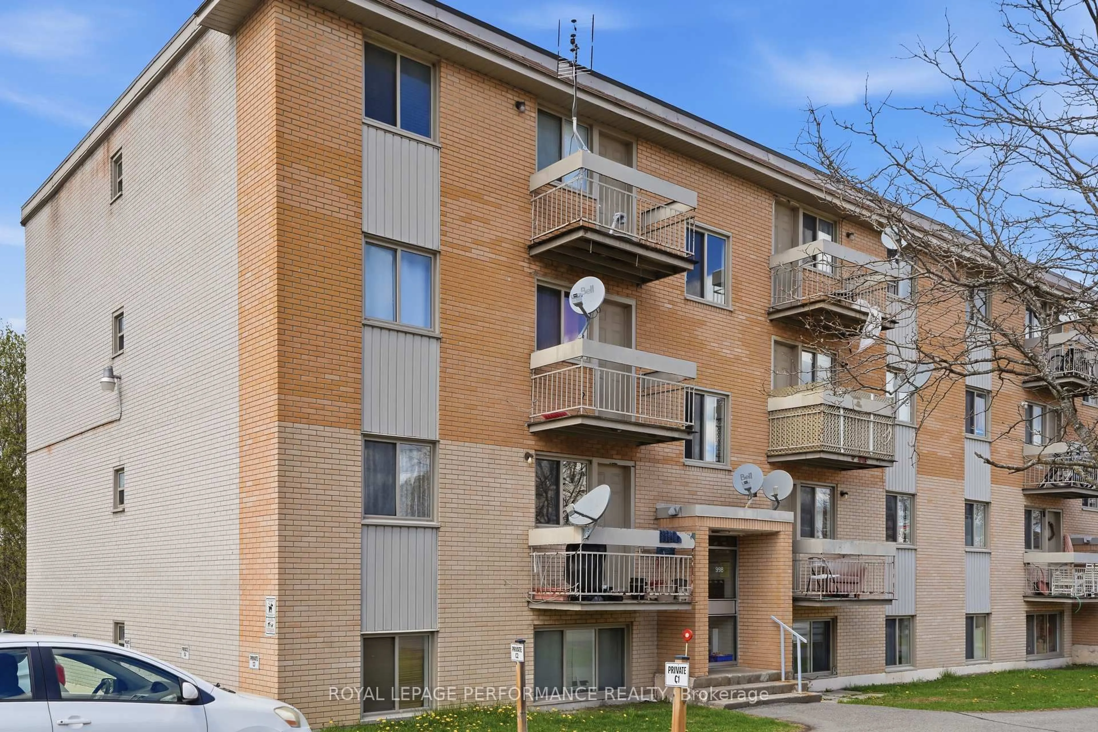 Balcony in the apartment, building for 998 Cartier Blvd #8, Hawkesbury Ontario K6A 1W7