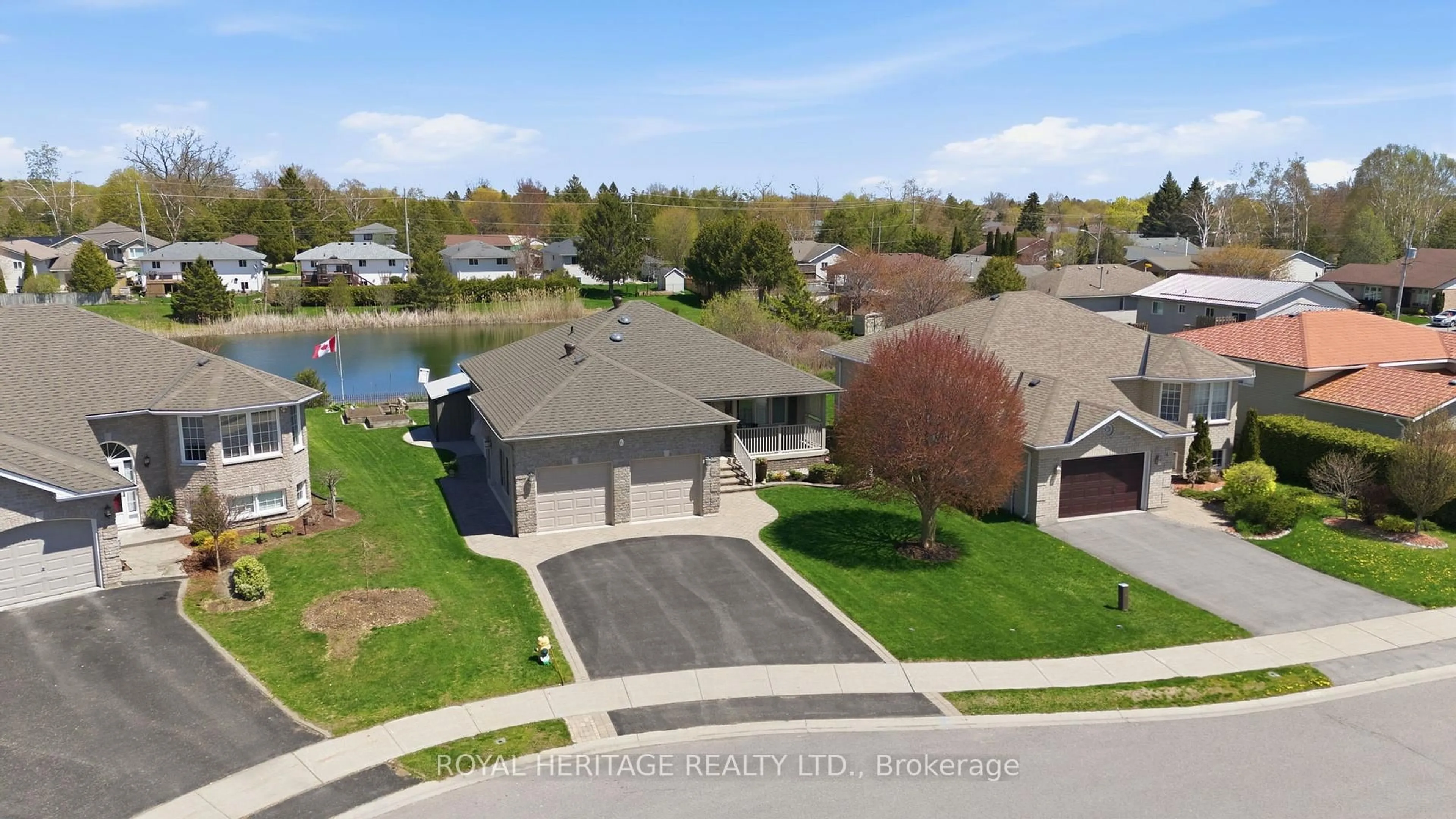 A pic from outside/outdoor area/front of a property/back of a property/a pic from drone, water/lake/river/ocean view for 6 Cove Crt, Brighton Ontario K0K 1H0
