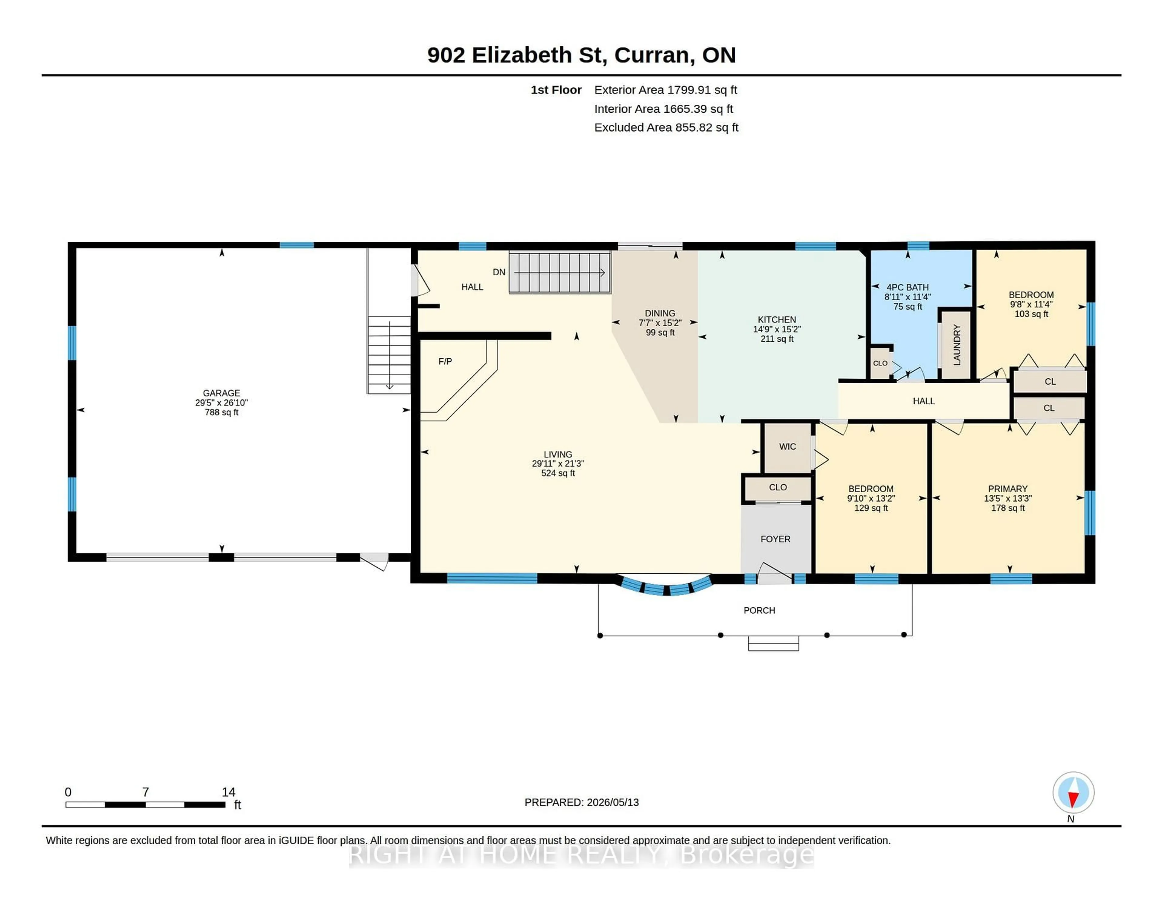 Floor plan for 902 Rue Elizabeth St, Alfred and Plantagenet Ontario K0B 1C0