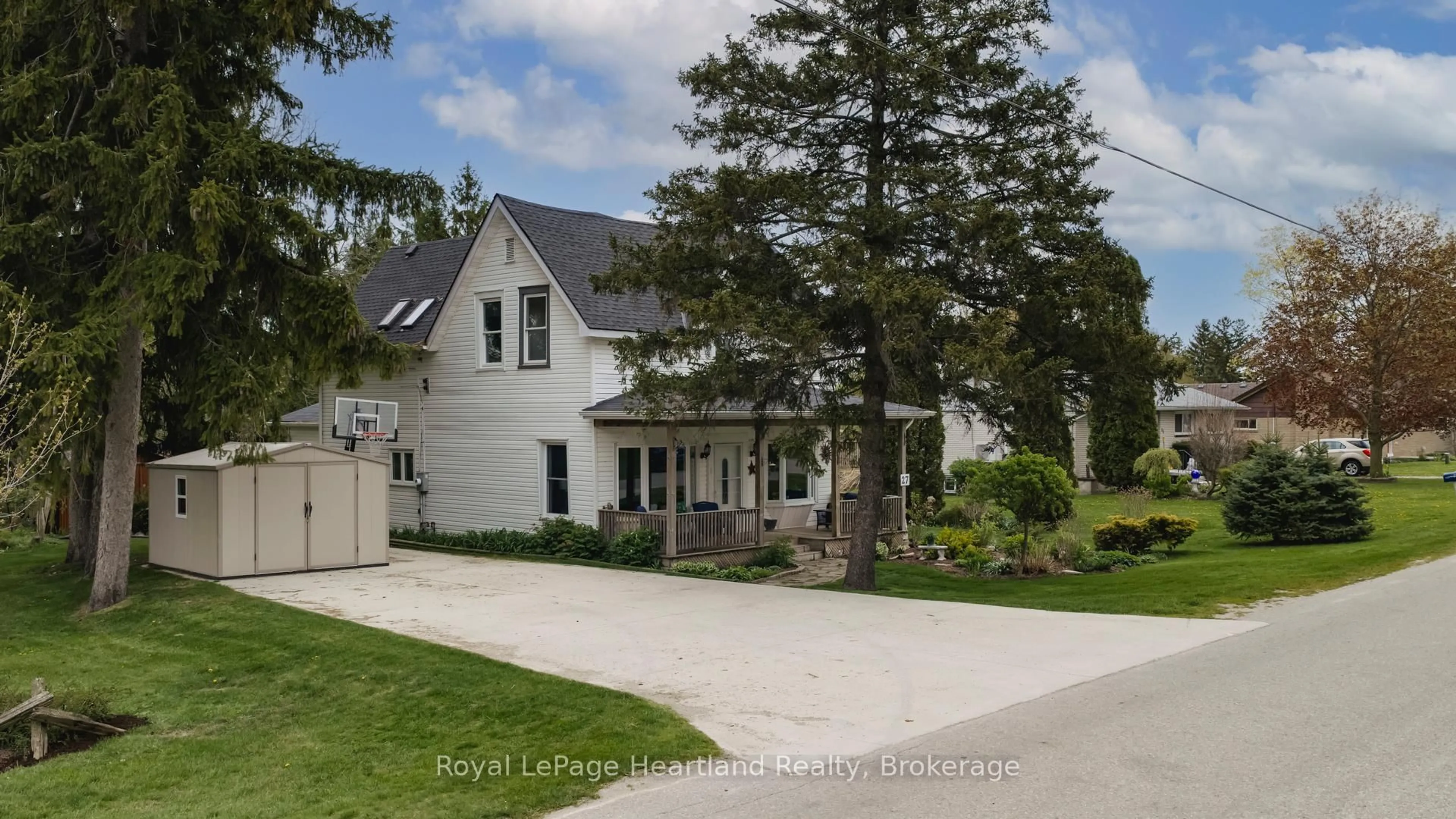 A pic from outside/outdoor area/front of a property/back of a property/a pic from drone, street for 27 Harpurhey Rd, Huron East Ontario N0K 1W0
