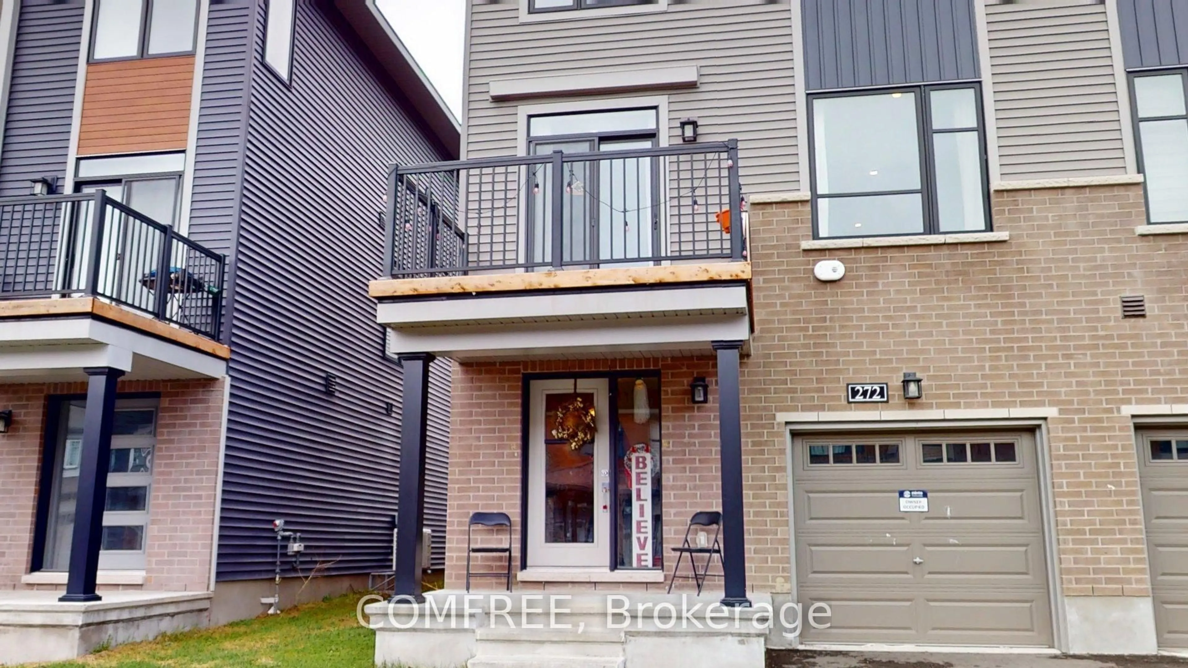 Home with brick exterior material, street for 272 Elsie Macgill Walk, Kanata Ontario K2W 0L2