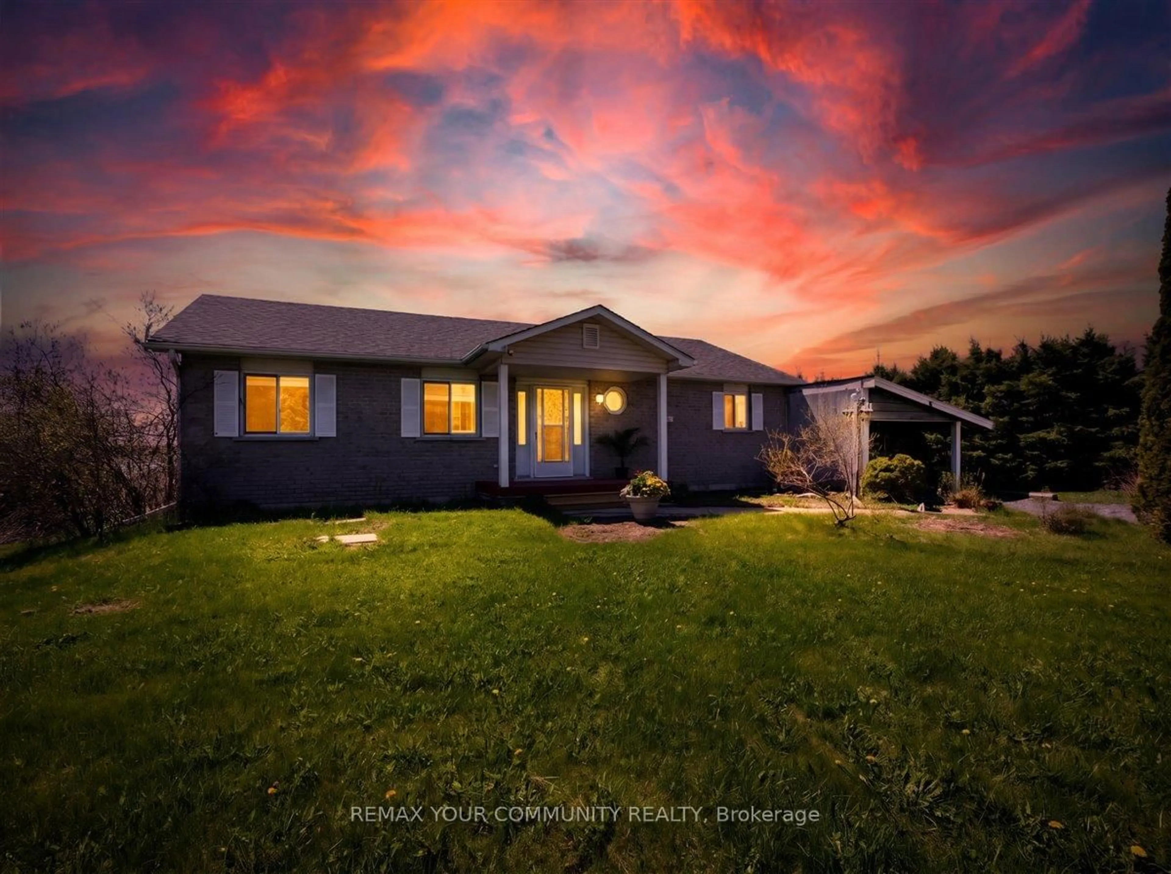 A pic from outside/outdoor area/front of a property/back of a property/a pic from drone, building for 586 Rohallion Rd, Kawartha Lakes Ontario L0K 1B0