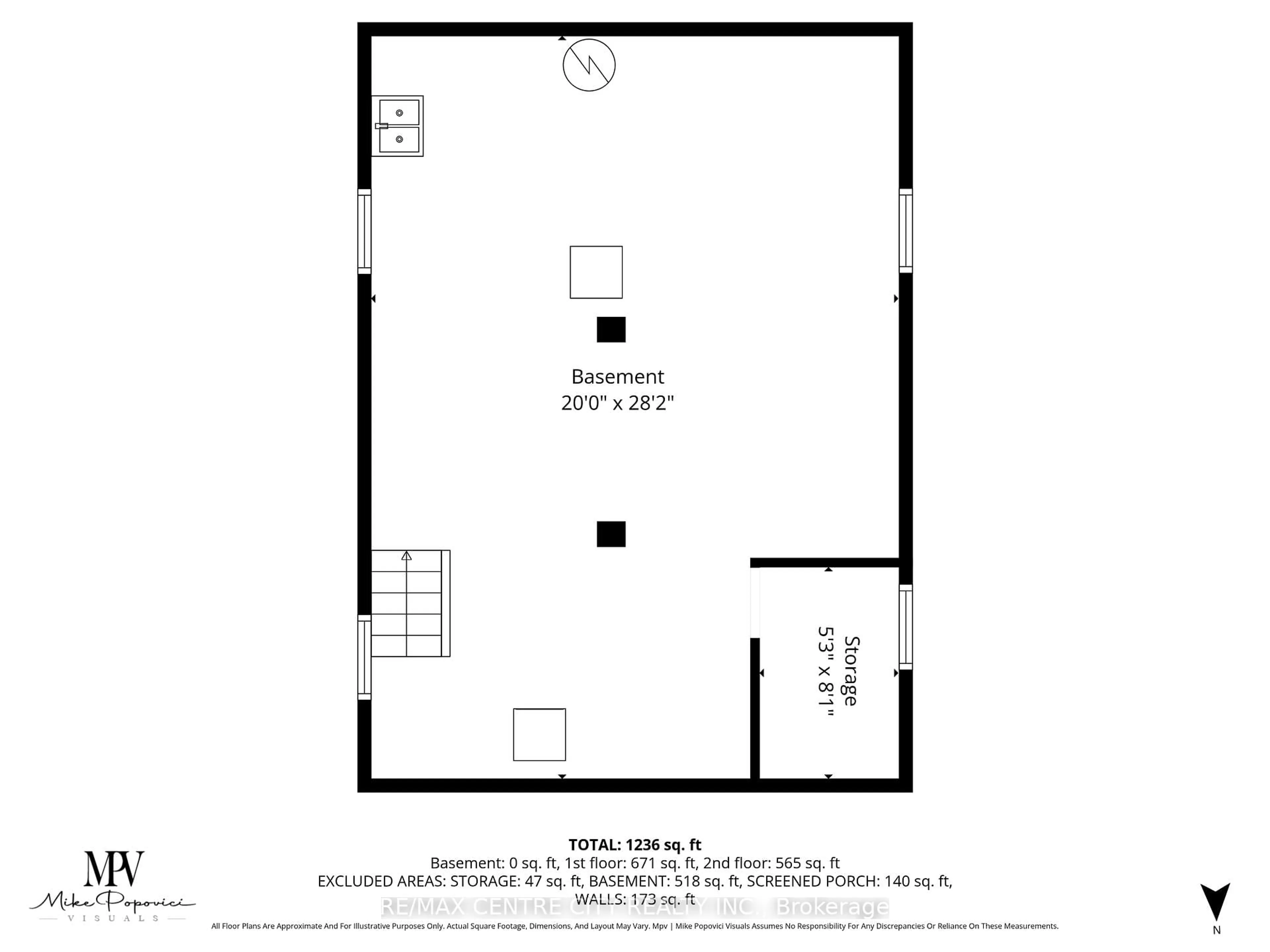Floor plan for 21 Erie St, St. Thomas Ontario N5R 2M4