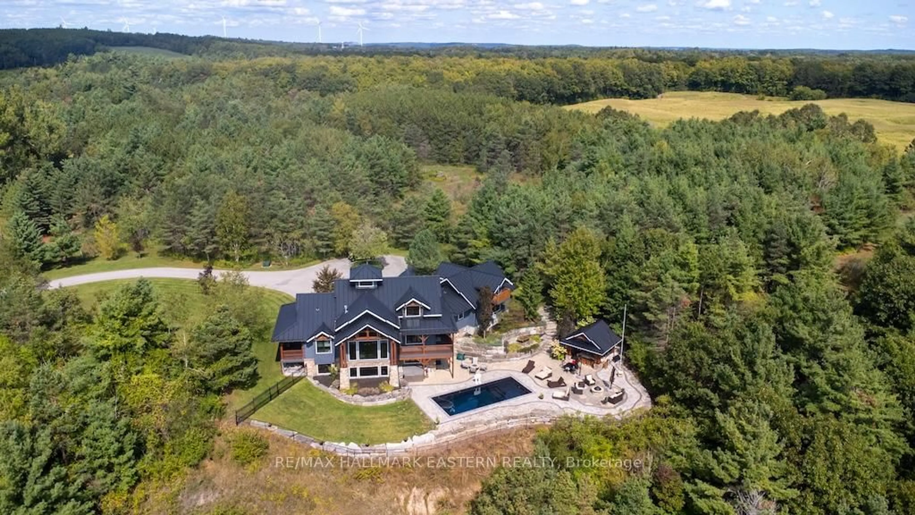 A pic from outside/outdoor area/front of a property/back of a property/a pic from drone, water/lake/river/ocean view for 544 Highway 35, Kawartha Lakes Ontario L0A 1K0