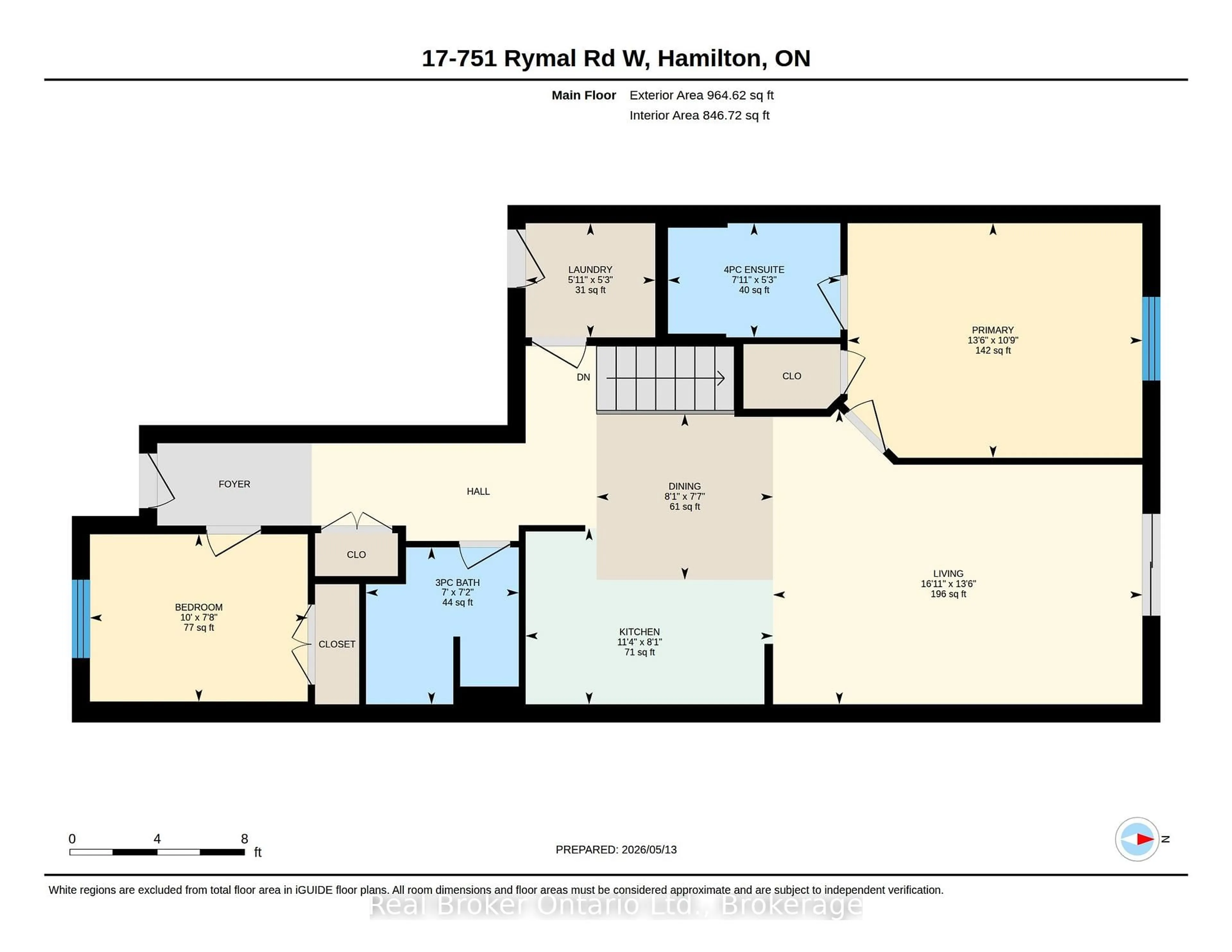 Floor plan for 751 Rymal Rd #17, Hamilton Ontario L9B 2Y3