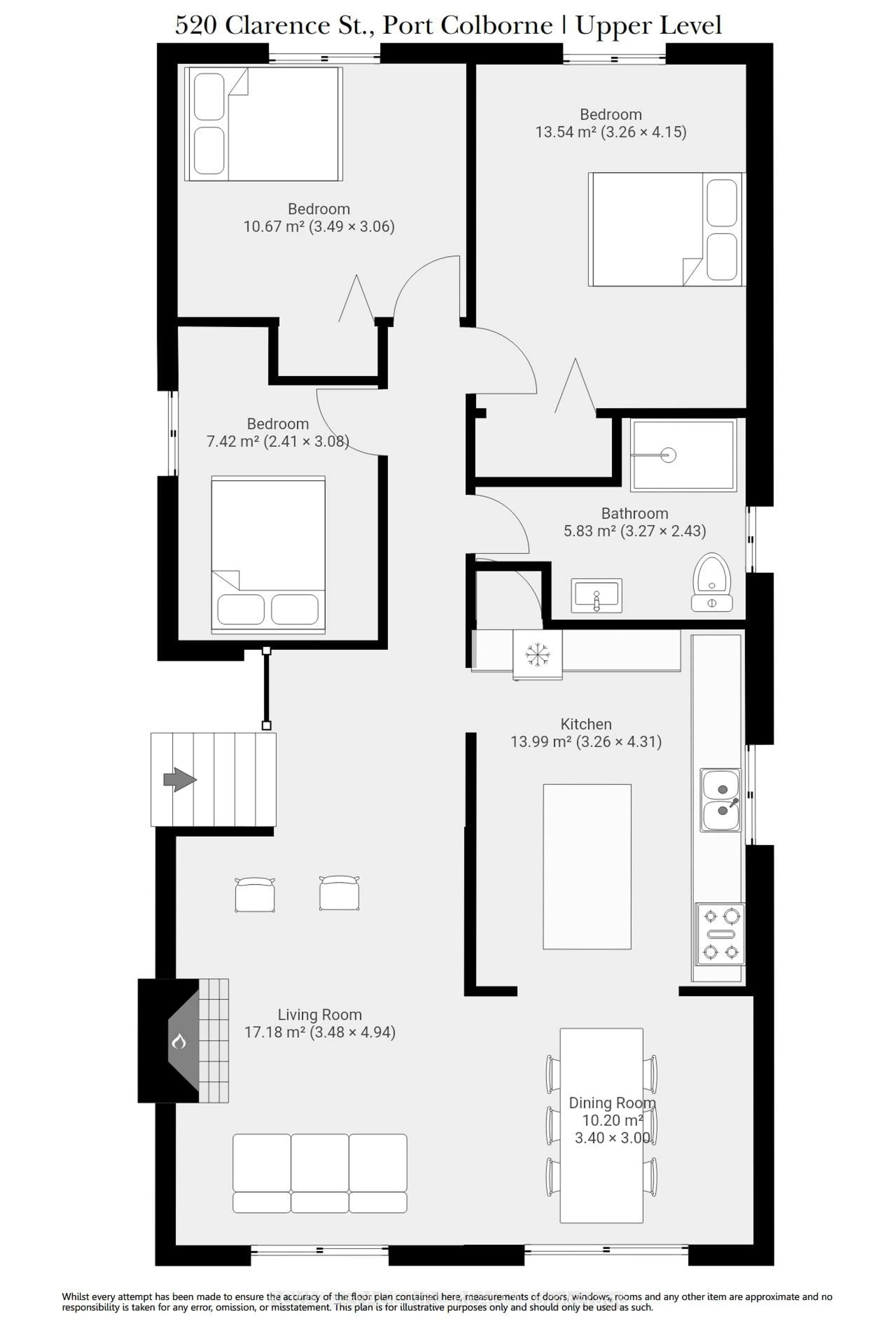 Floor plan for 520 Clarence St, Port Colborne Ontario L3K 3H5