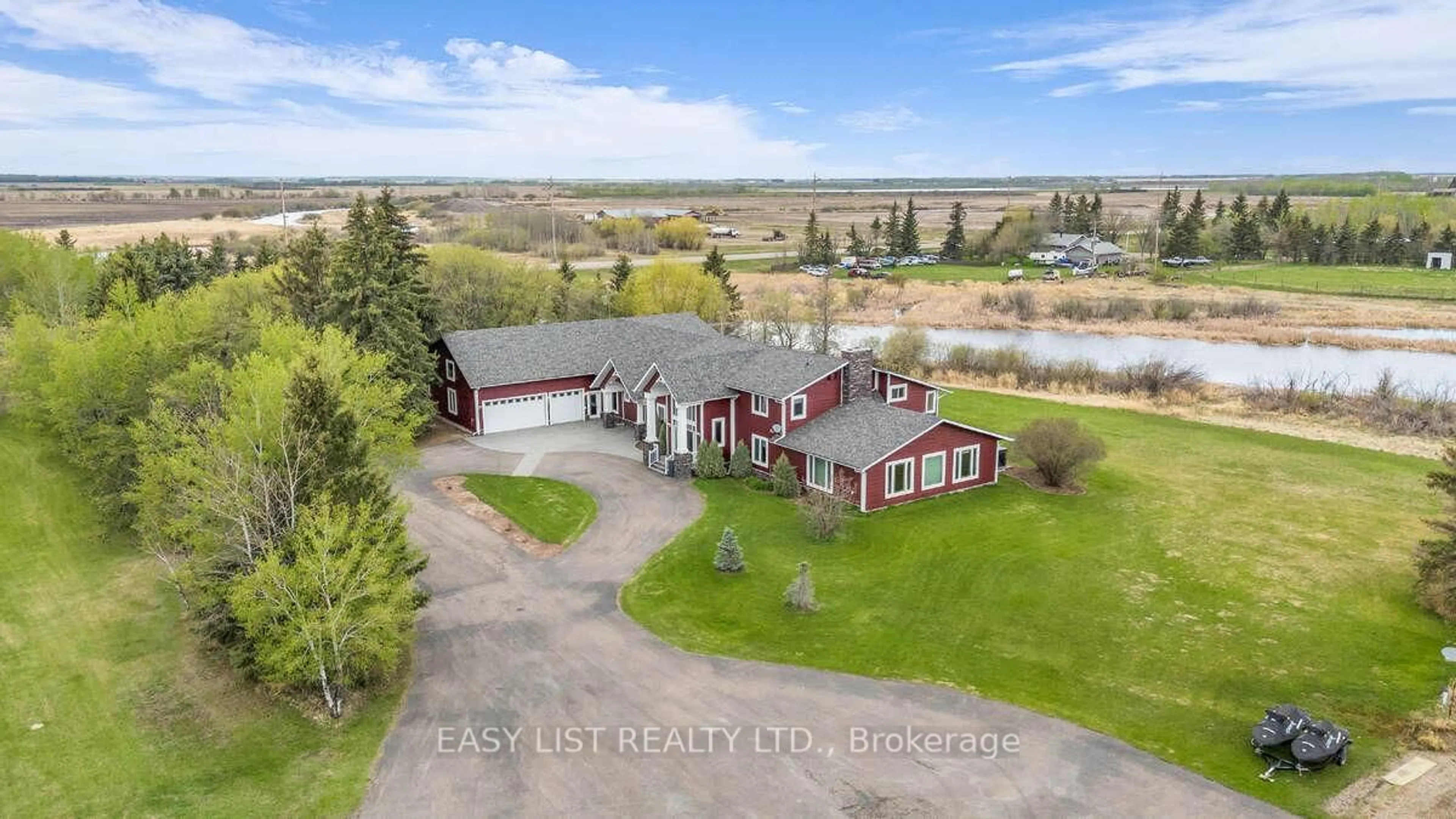 A pic from outside/outdoor area/front of a property/back of a property/a pic from drone, water/lake/river/ocean view for NW 14 59 17 W3, Out of Area SK S9X 1Z5