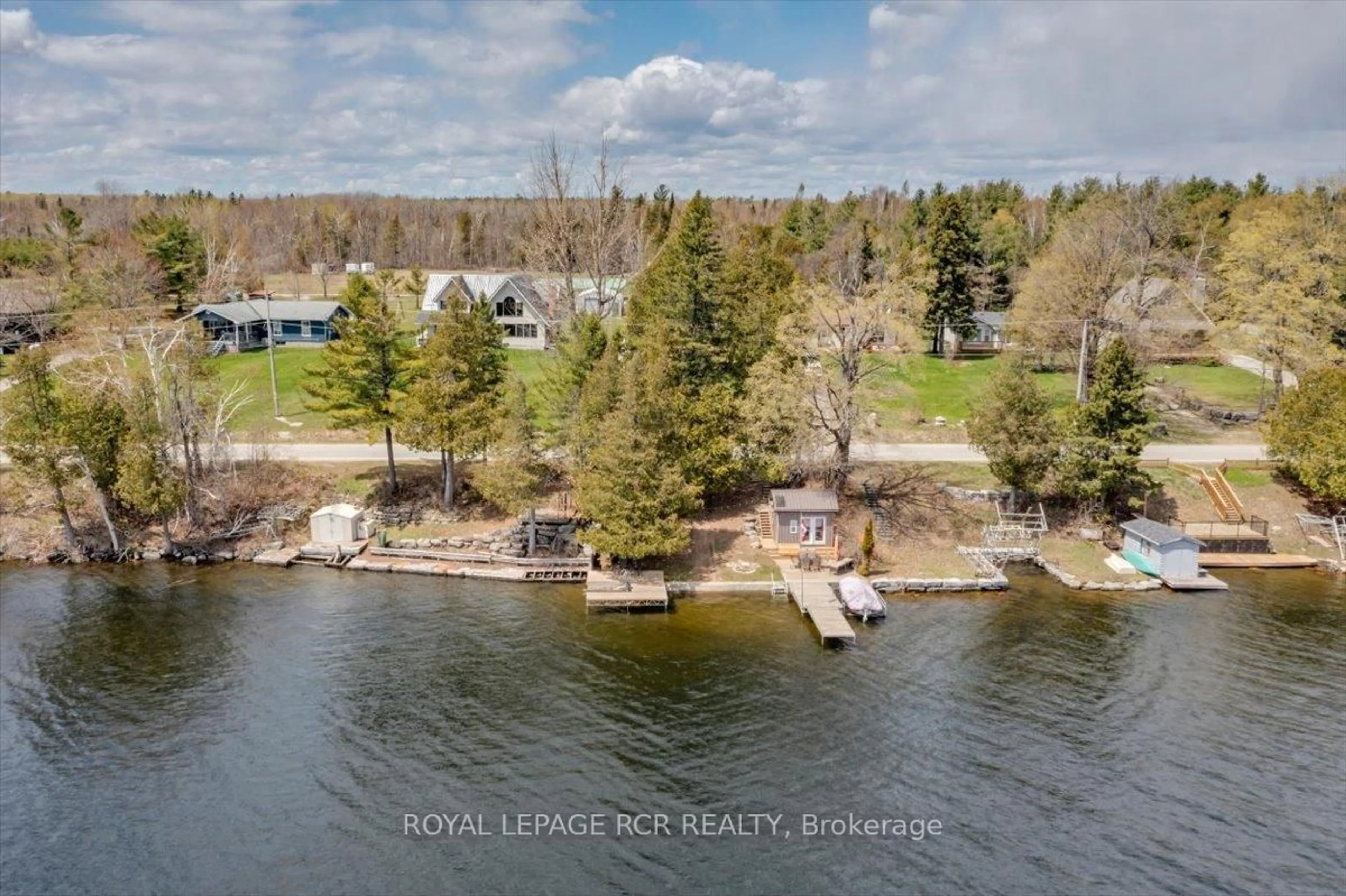 A pic from outside/outdoor area/front of a property/back of a property/a pic from drone, water/lake/river/ocean view for 1093 North Bay Dr, Kawartha Lakes Ontario K0M 2B0