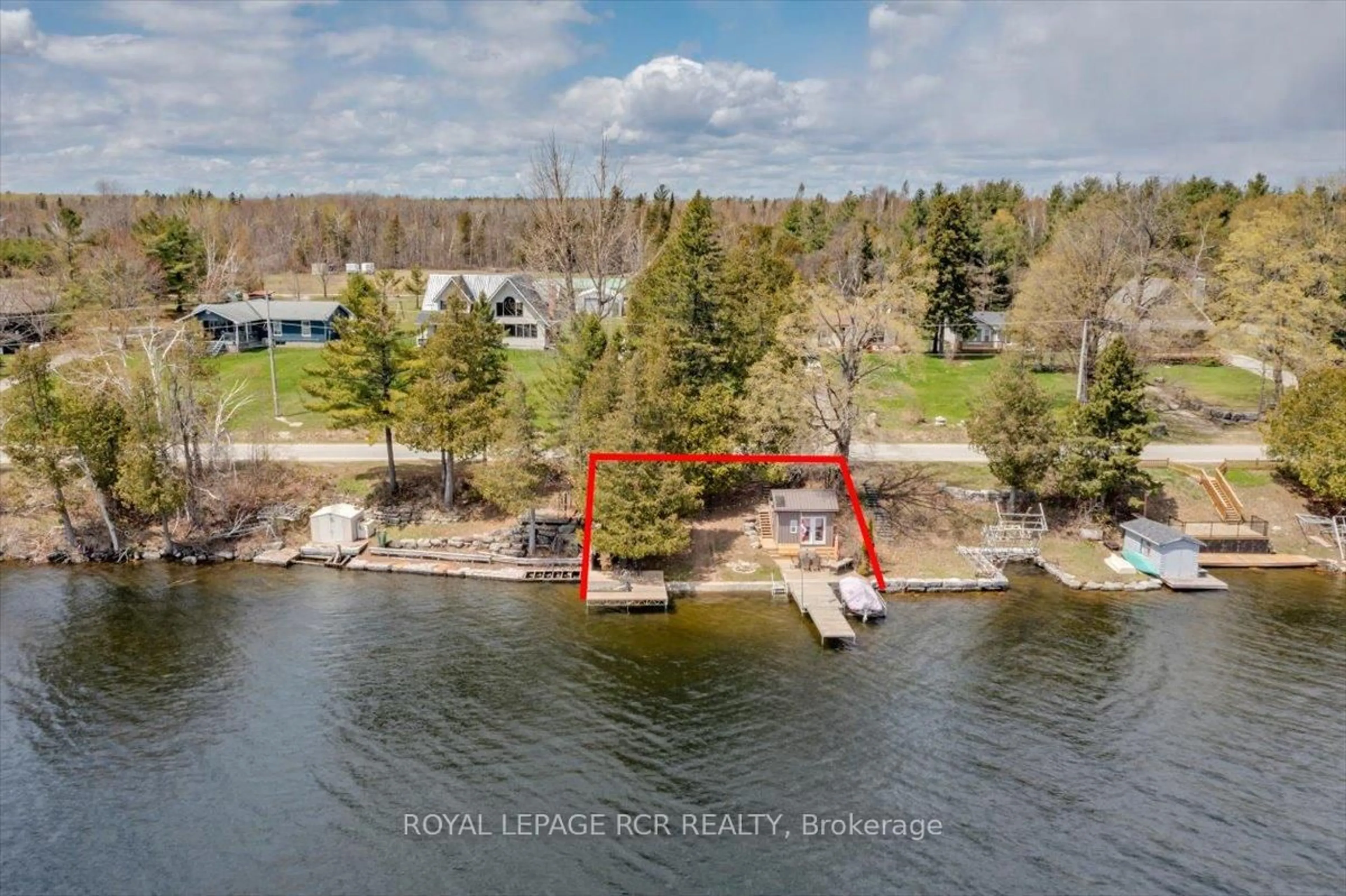 A pic from outside/outdoor area/front of a property/back of a property/a pic from drone, water/lake/river/ocean view for 1093 North Bay Dr, Kawartha Lakes Ontario K0M 2B0