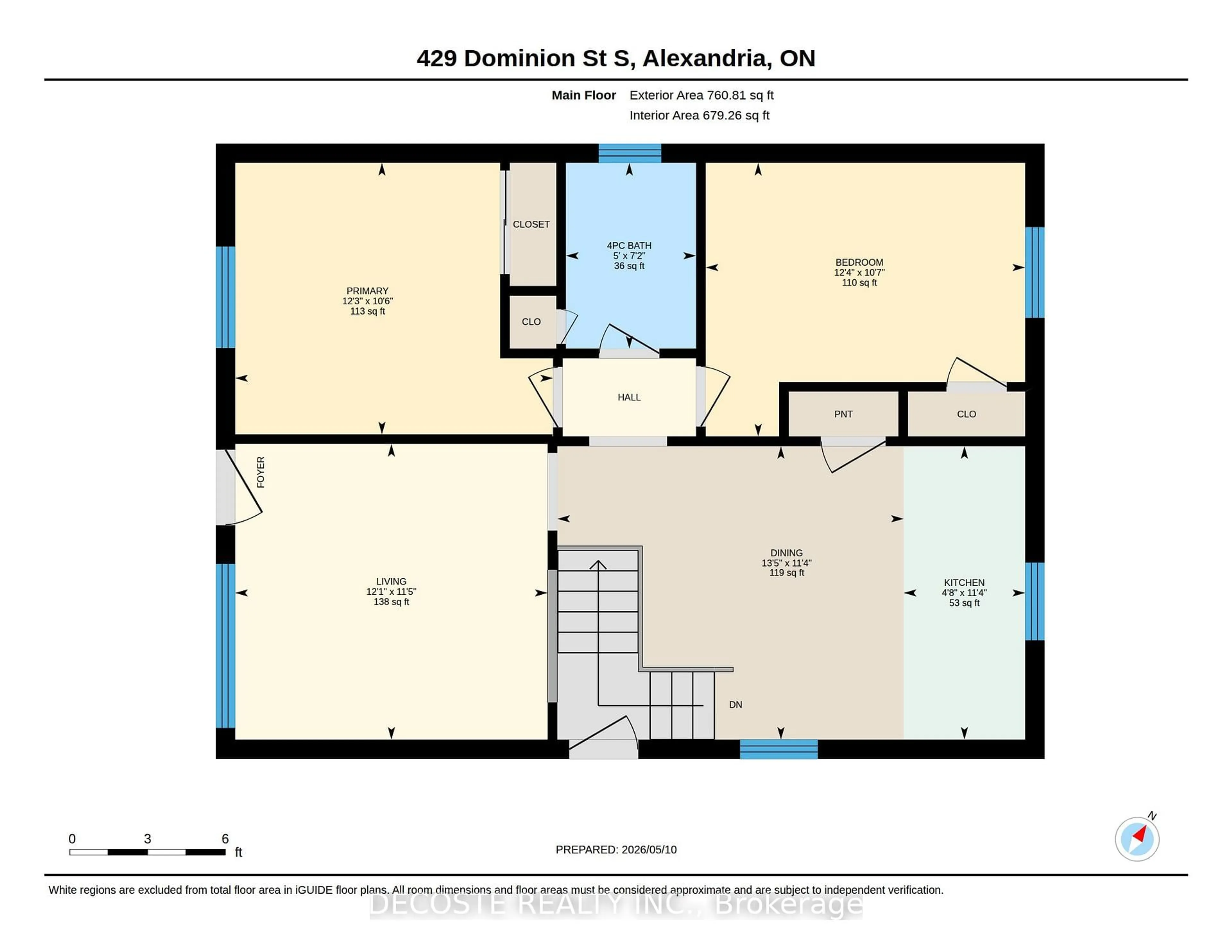 Floor plan for 429 Dominion St, North Glengarry Ontario K0C 1A0