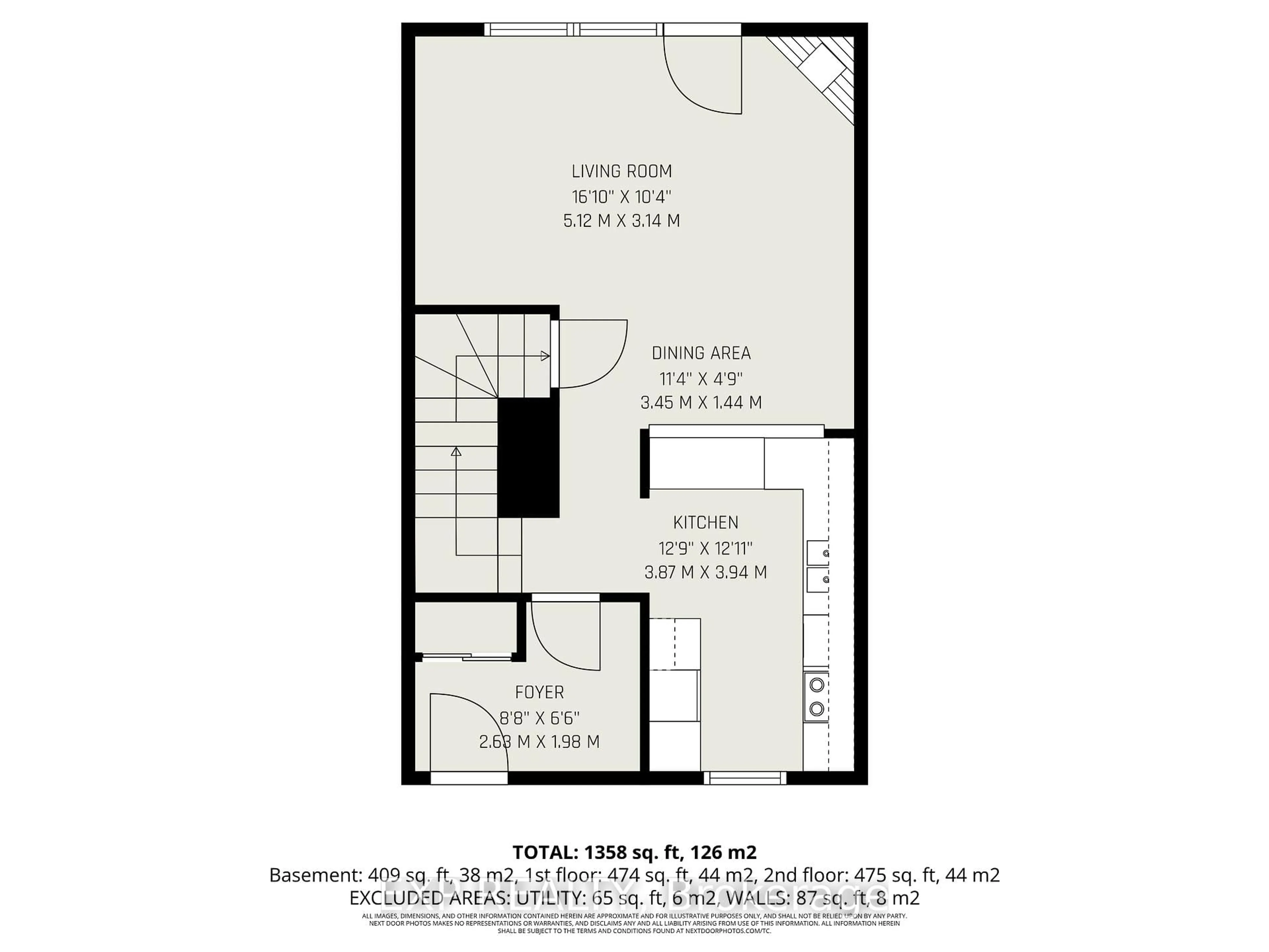 Floor plan for 61 Monterey Dr, Ottawa Ontario K2H 7A9