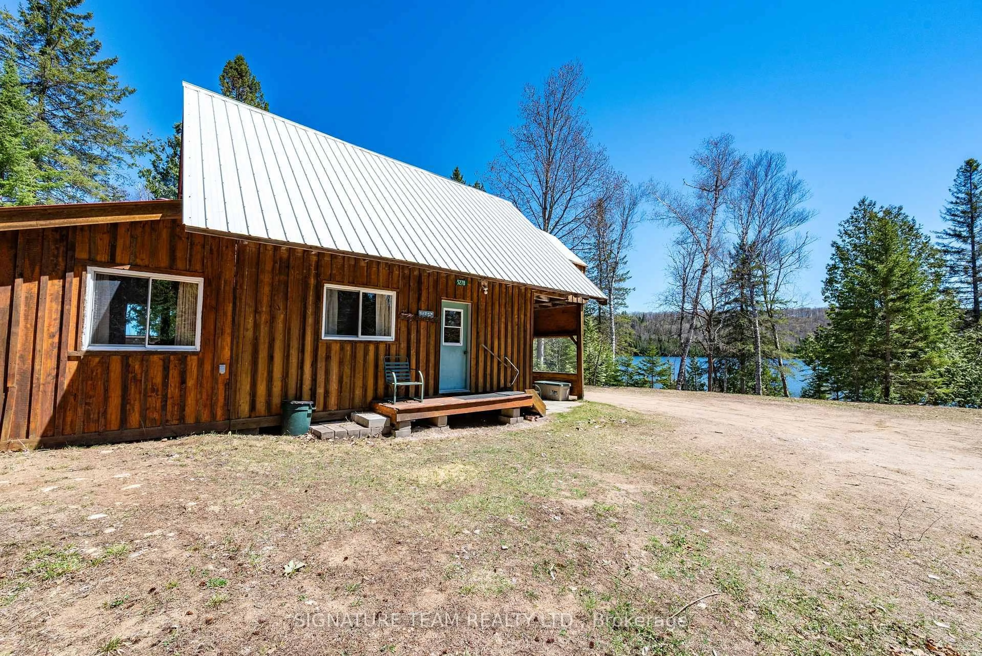 A pic from outside/outdoor area/front of a property/back of a property/a pic from drone, water/lake/river/ocean view for 527 B Lorwell Lake Dr, Killaloe Ontario K0J 2A0