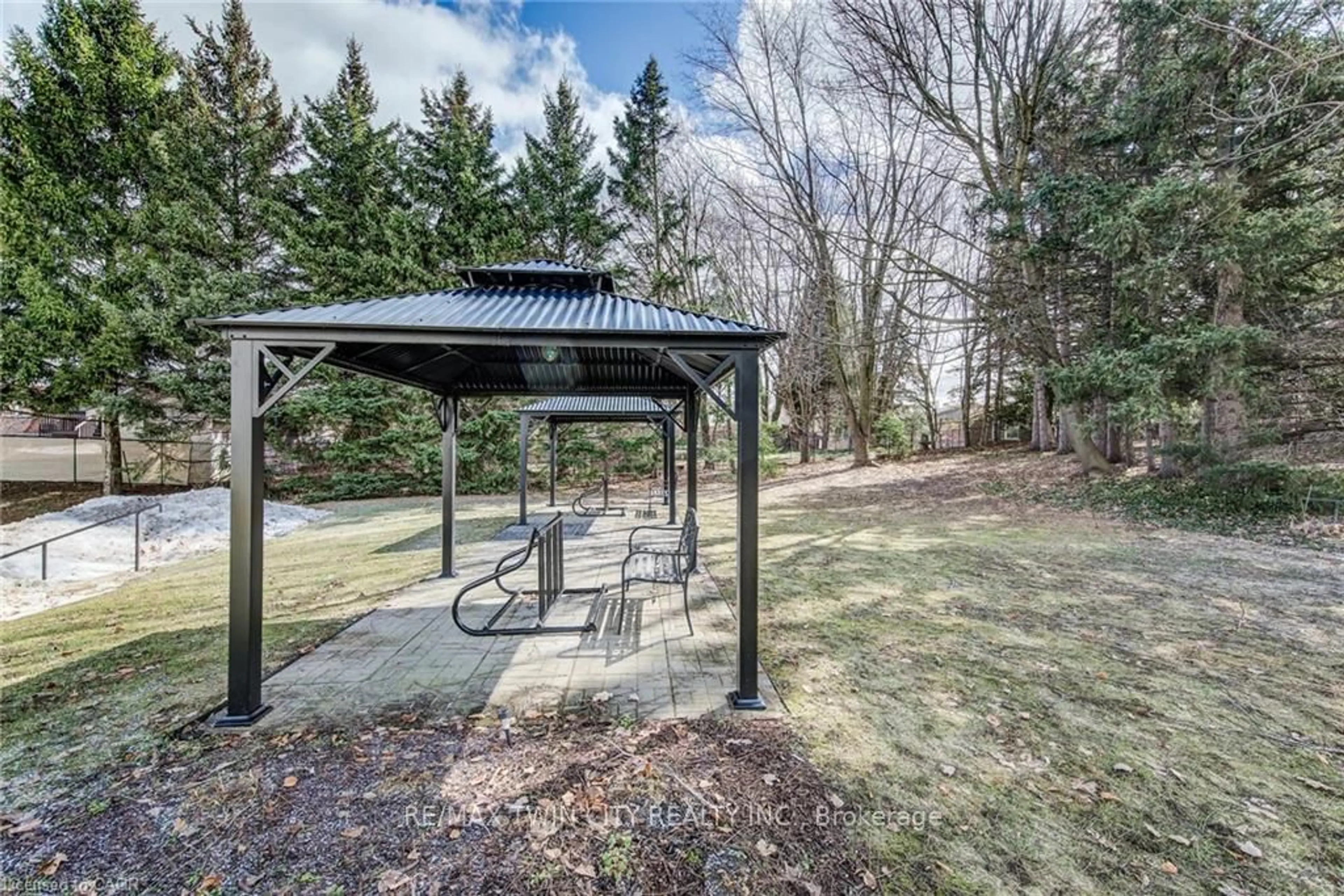 Patio, forest/trees view for 405 ERB St #507, Waterloo Ontario N2L 1W7