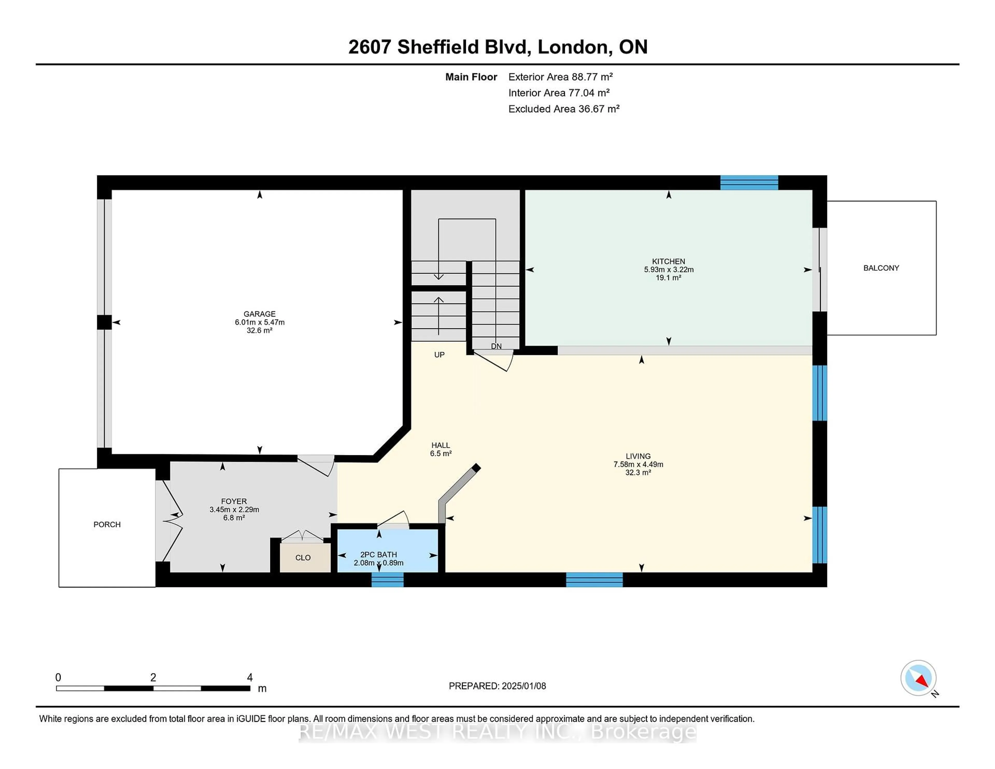 Floor plan for 2607 Sheffield Blvd, London South Ontario N6M 0G4