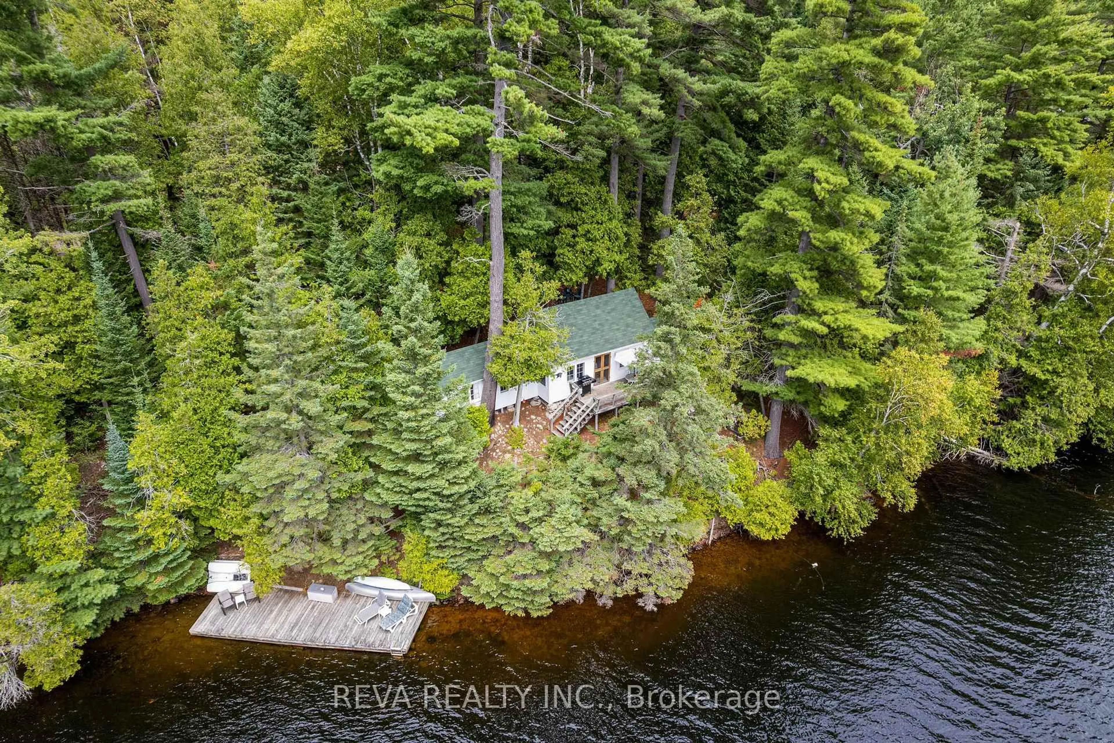 A pic from outside/outdoor area/front of a property/back of a property/a pic from drone, water/lake/river/ocean view for 156 Ponacka Rd, Bancroft Ontario K0L 1C0