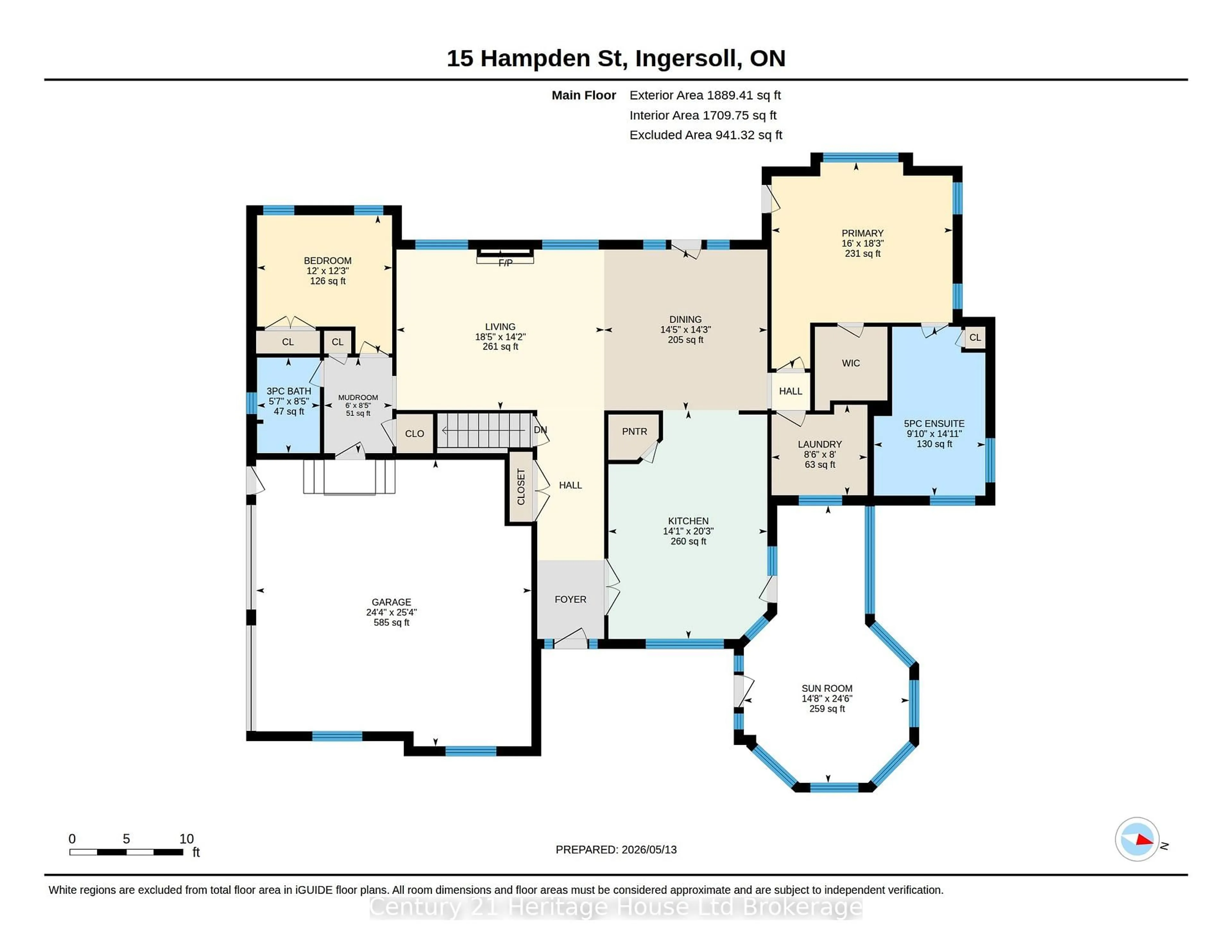 Floor plan for 15 Hampden St, Zorra Ontario N5C 3J5