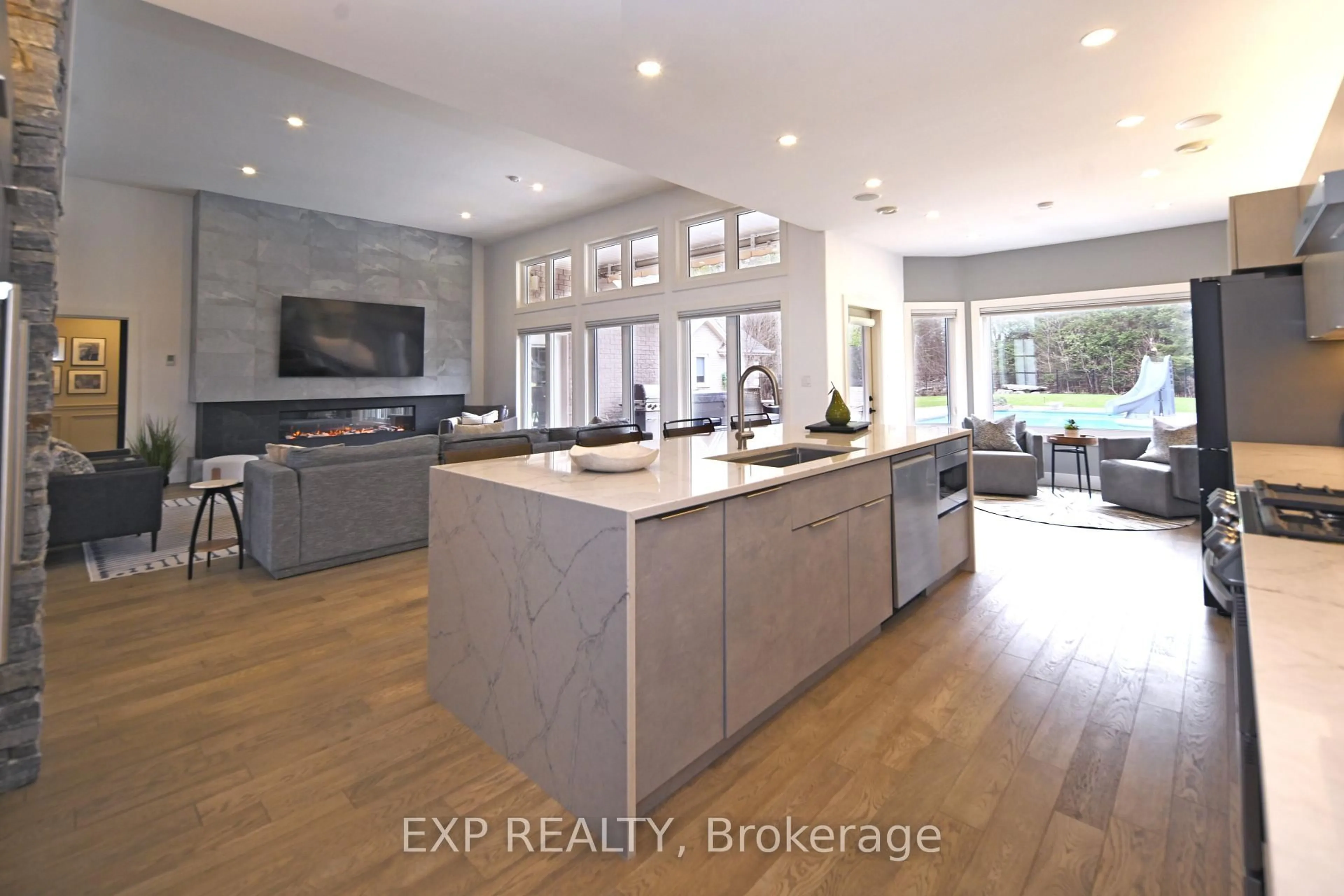Open concept kitchen, ceramic/tile floor for 22 Melissa Cres, North Bay Ontario P1C 1M8