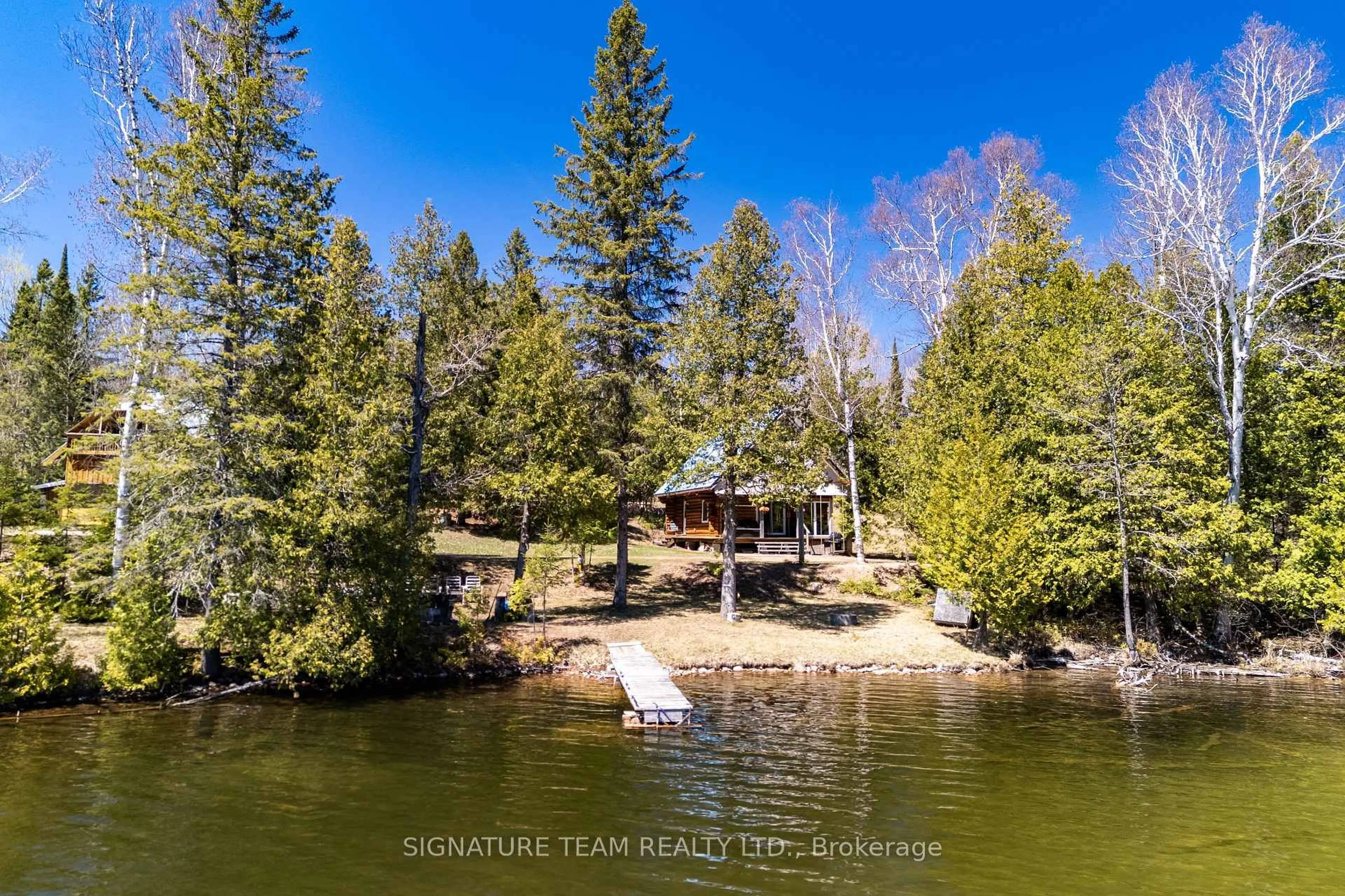 A pic from outside/outdoor area/front of a property/back of a property/a pic from drone, water/lake/river/ocean view for 527 A Lorwell Lake Lane, Killaloe Ontario K0J 2A0
