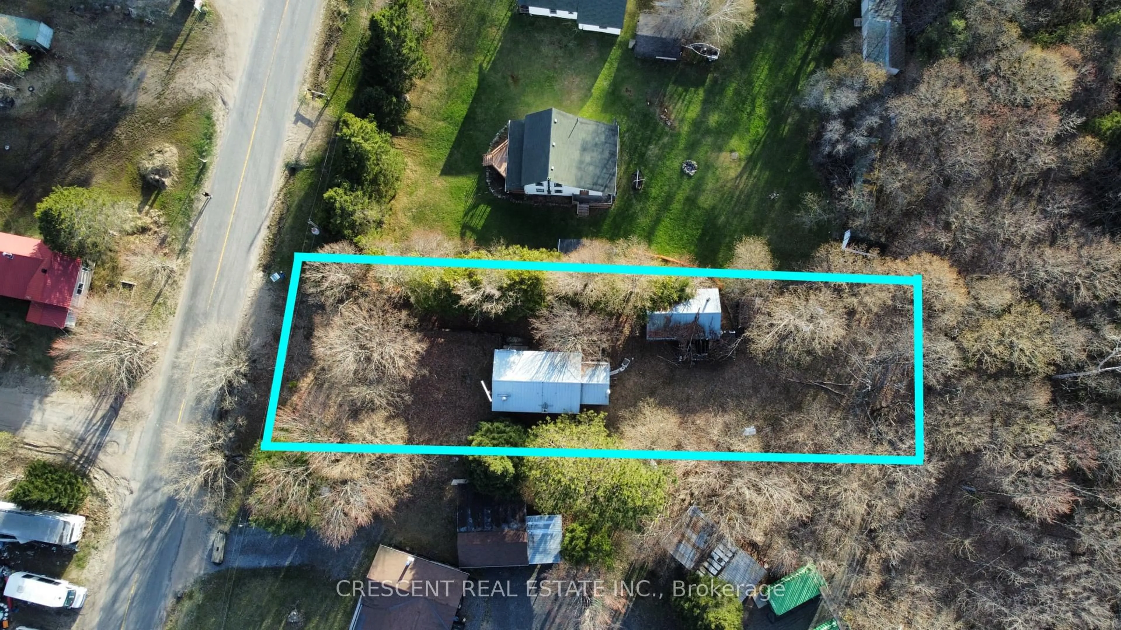 A pic from outside/outdoor area/front of a property/back of a property/a pic from drone, street for 4720 518 W Highway, McMurrich/Monteith Ontario P0A 1Y0