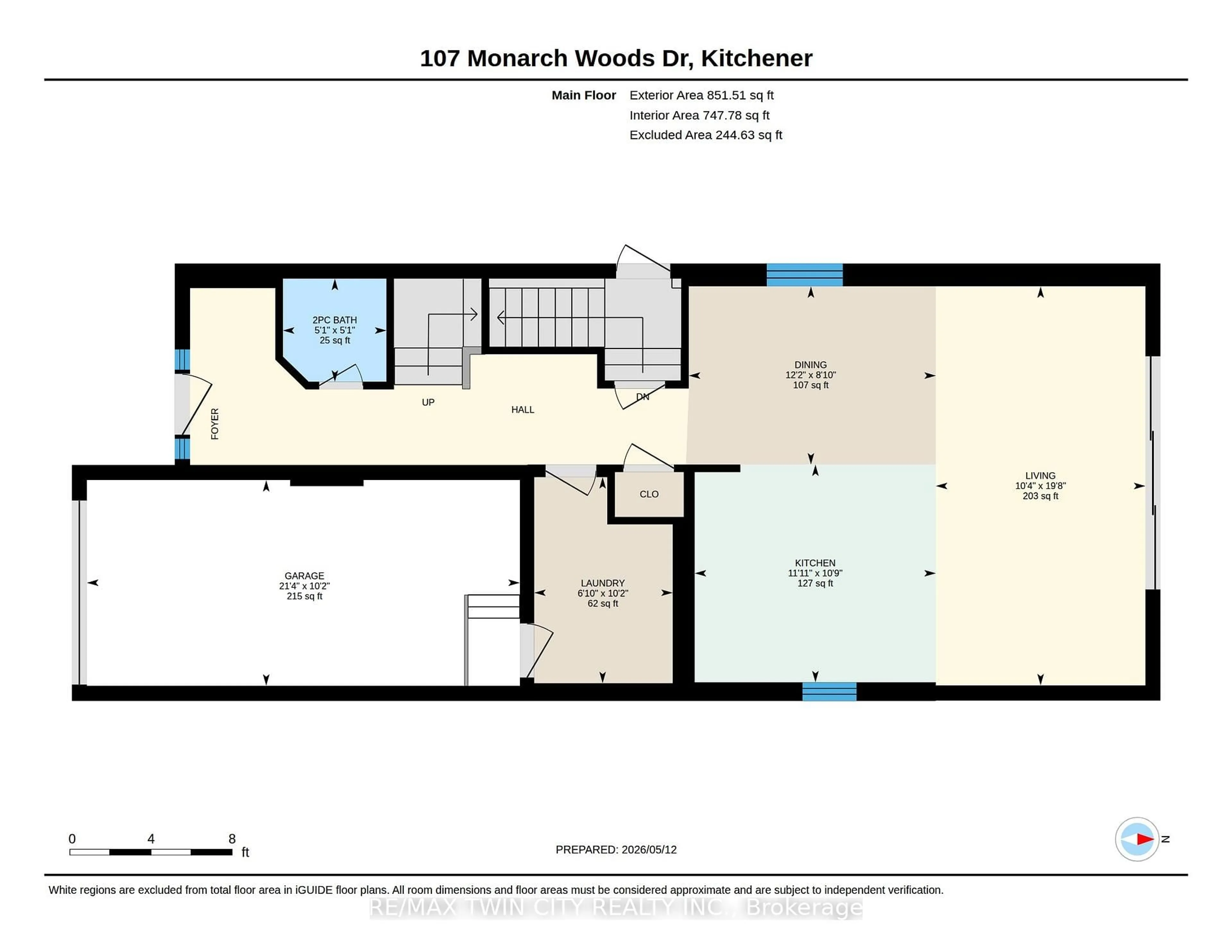 Floor plan for 107 Monarch Woods Dr, Kitchener Ontario N2P 0K2
