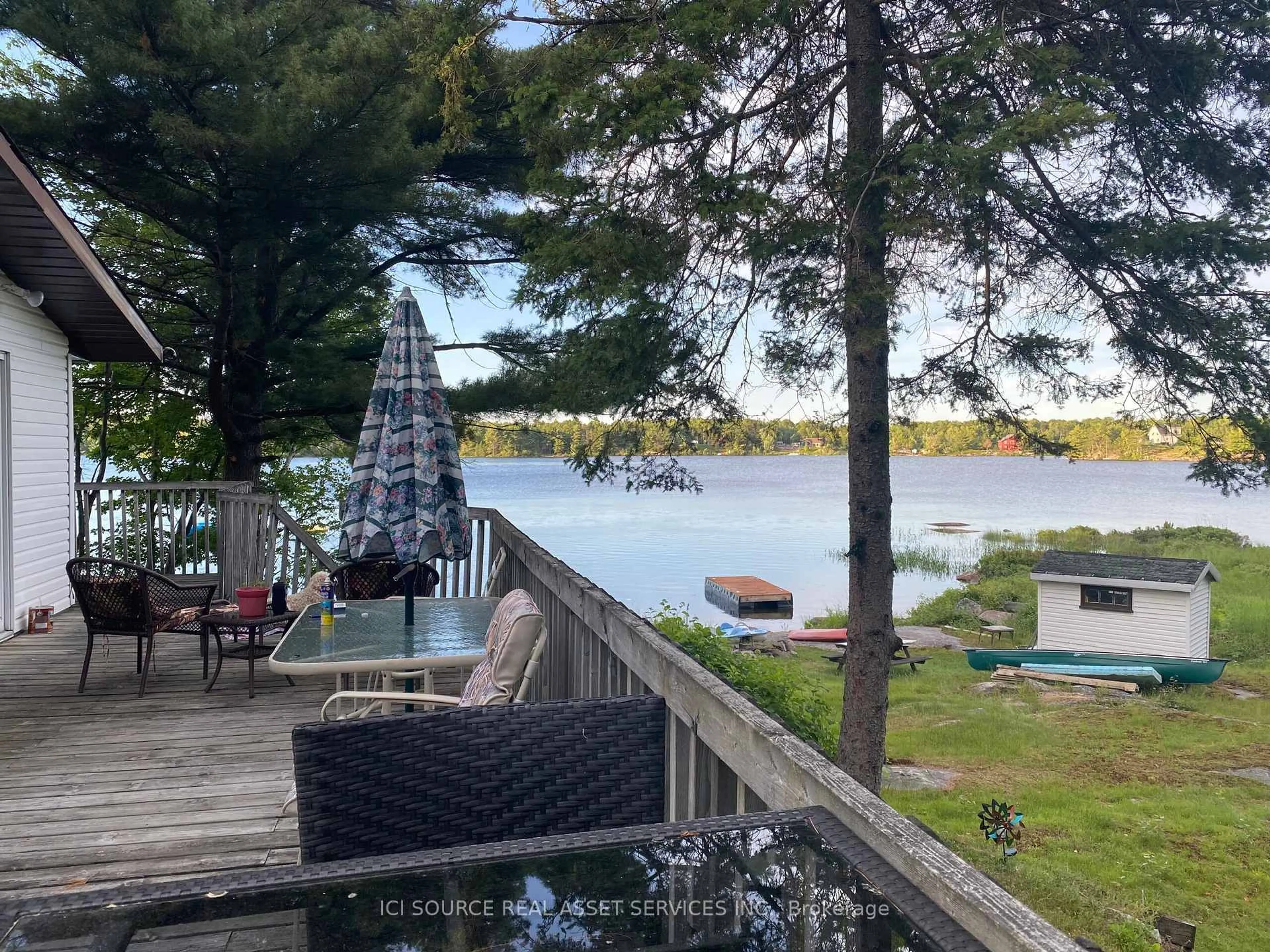 Patio, water/lake/river/ocean view for 42 West Ham Lake Rd, Killarney Ontario P0M 1A0