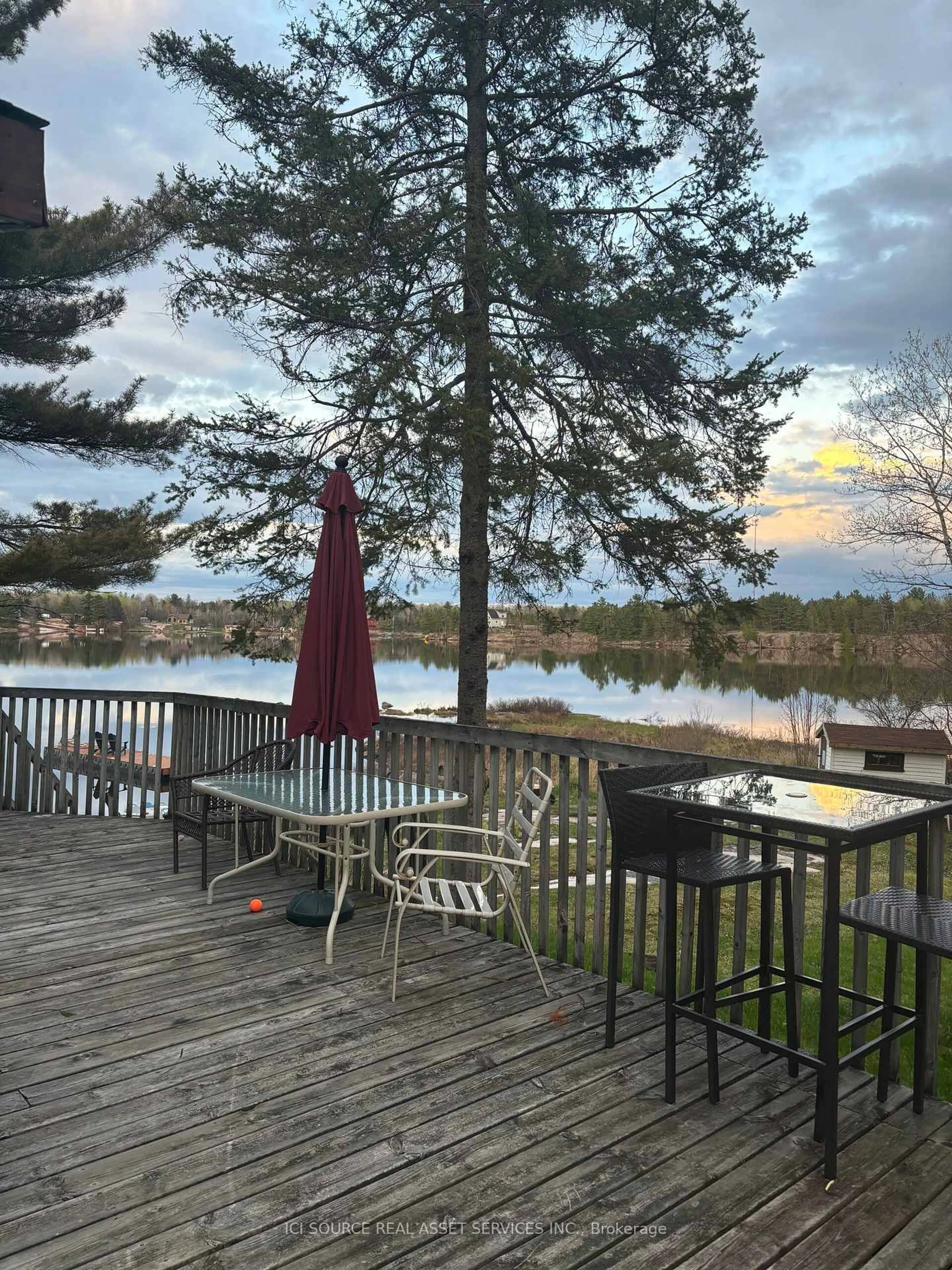 Patio, water/lake/river/ocean view for 42 West Ham Lake Rd, Killarney Ontario P0M 1A0