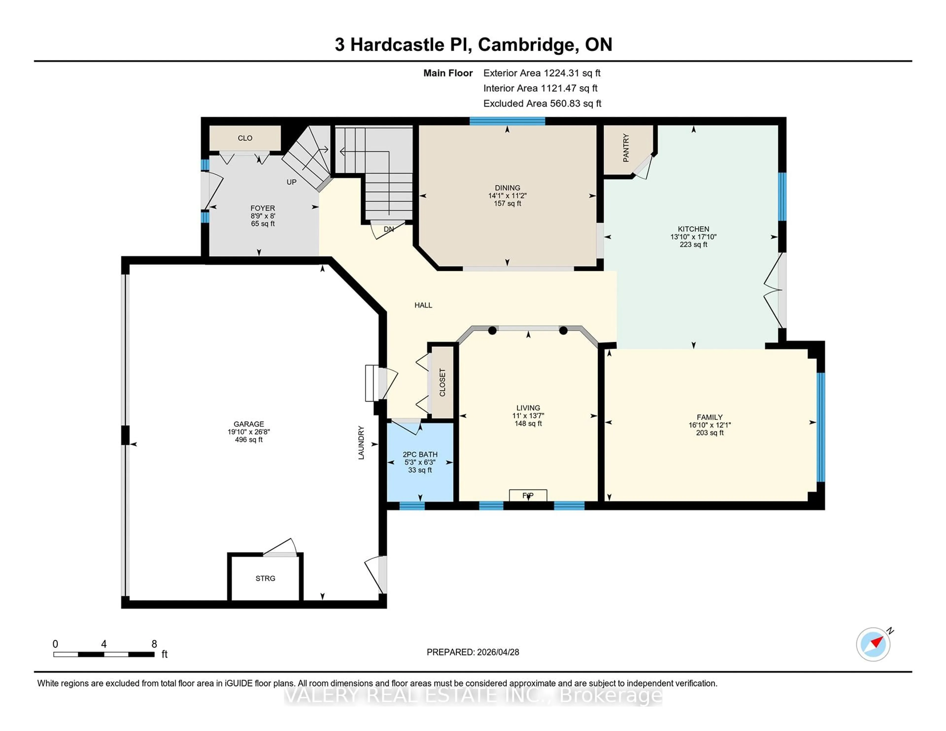 Floor plan for 3 Hardcastle Pl, Cambridge Ontario N1S 0A9