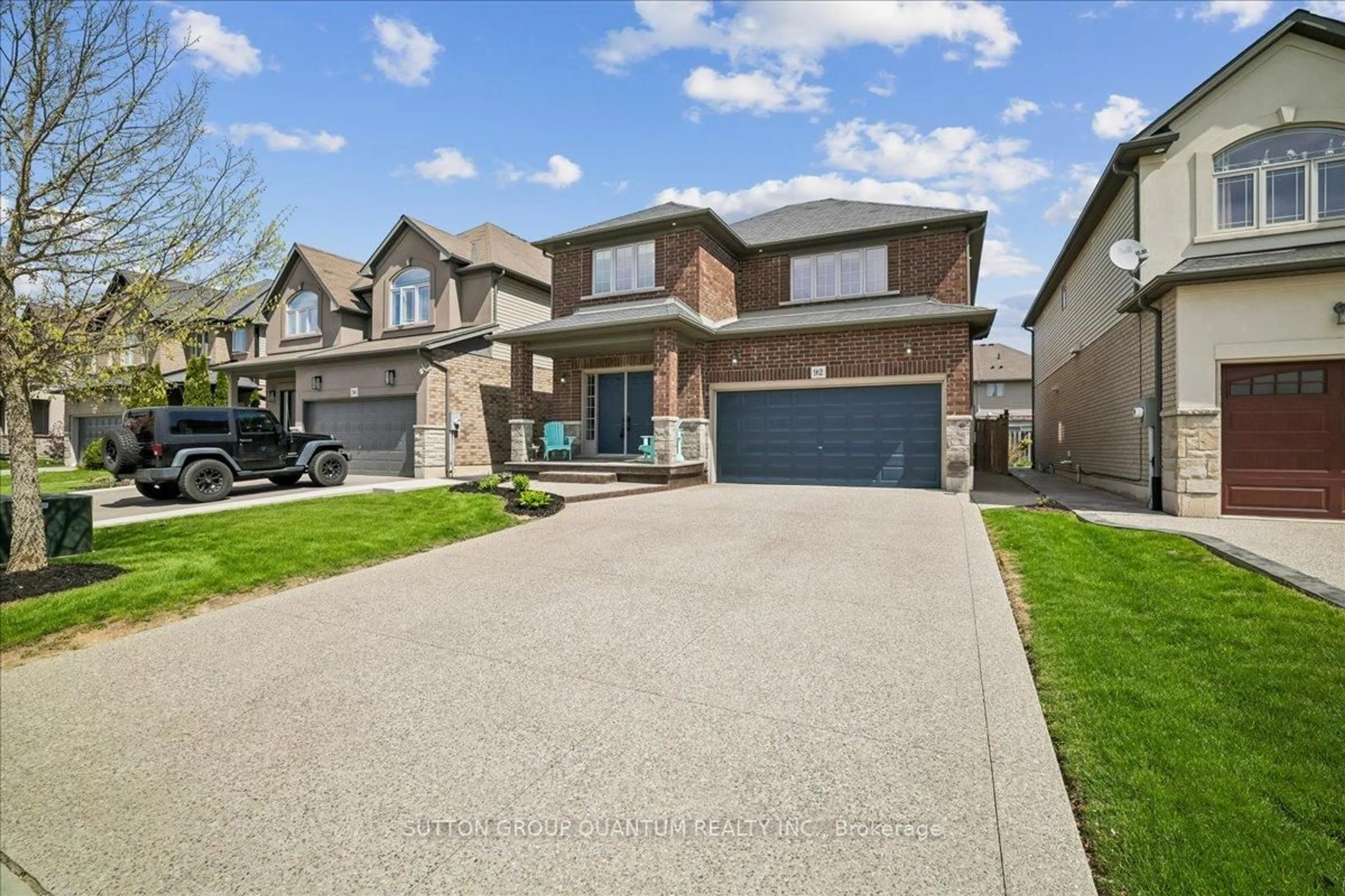 Home with brick exterior material, street for 92 Garinger Cres, Hamilton Ontario L0R 1C0