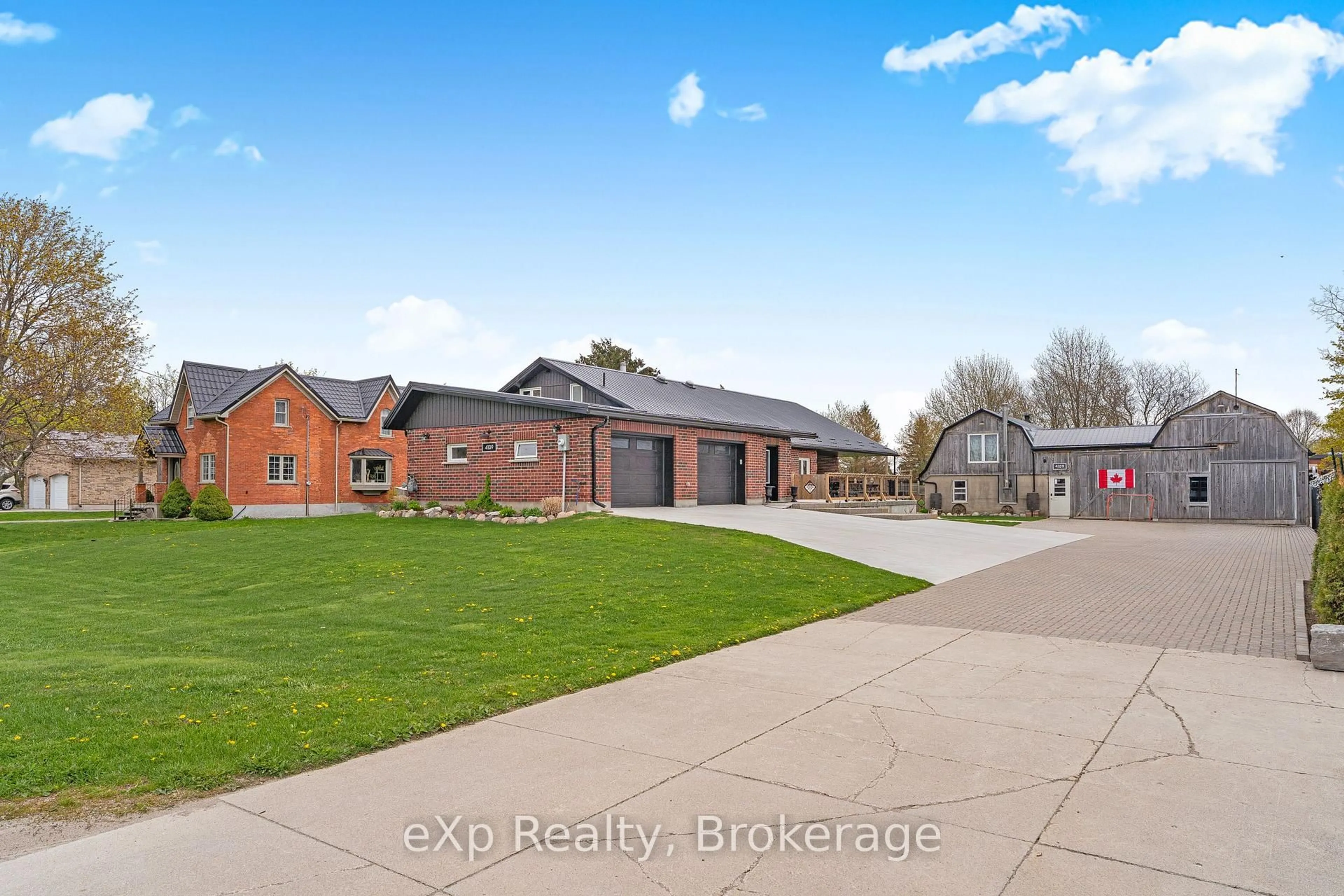 A pic from outside/outdoor area/front of a property/back of a property/a pic from drone, street for 4109 ROAD 164, West Perth Ontario N0K 1N0