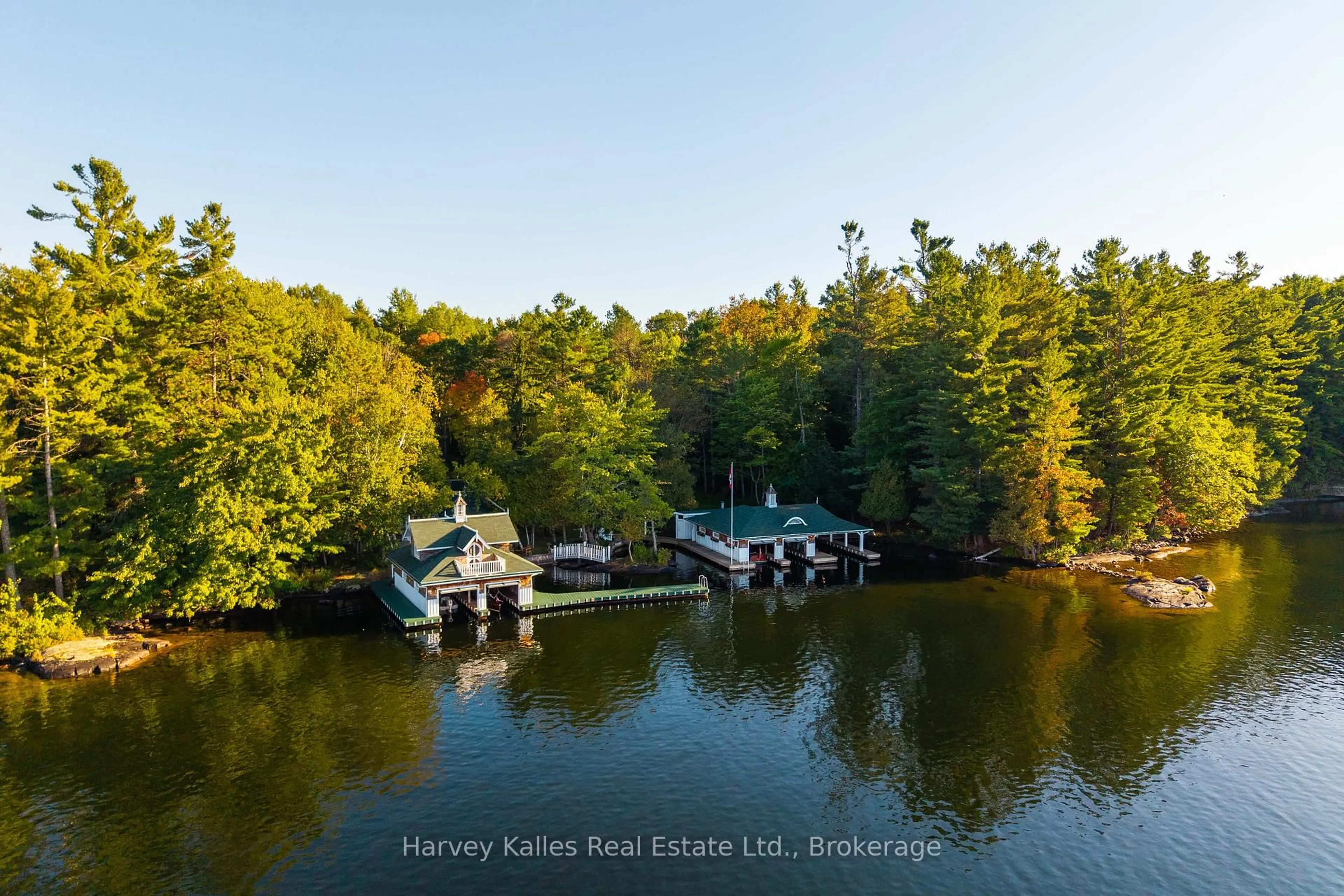 A pic from outside/outdoor area/front of a property/back of a property/a pic from drone, water/lake/river/ocean view for 1052 Longhurst Rd #22, Muskoka Lakes Ontario P0B 1J0
