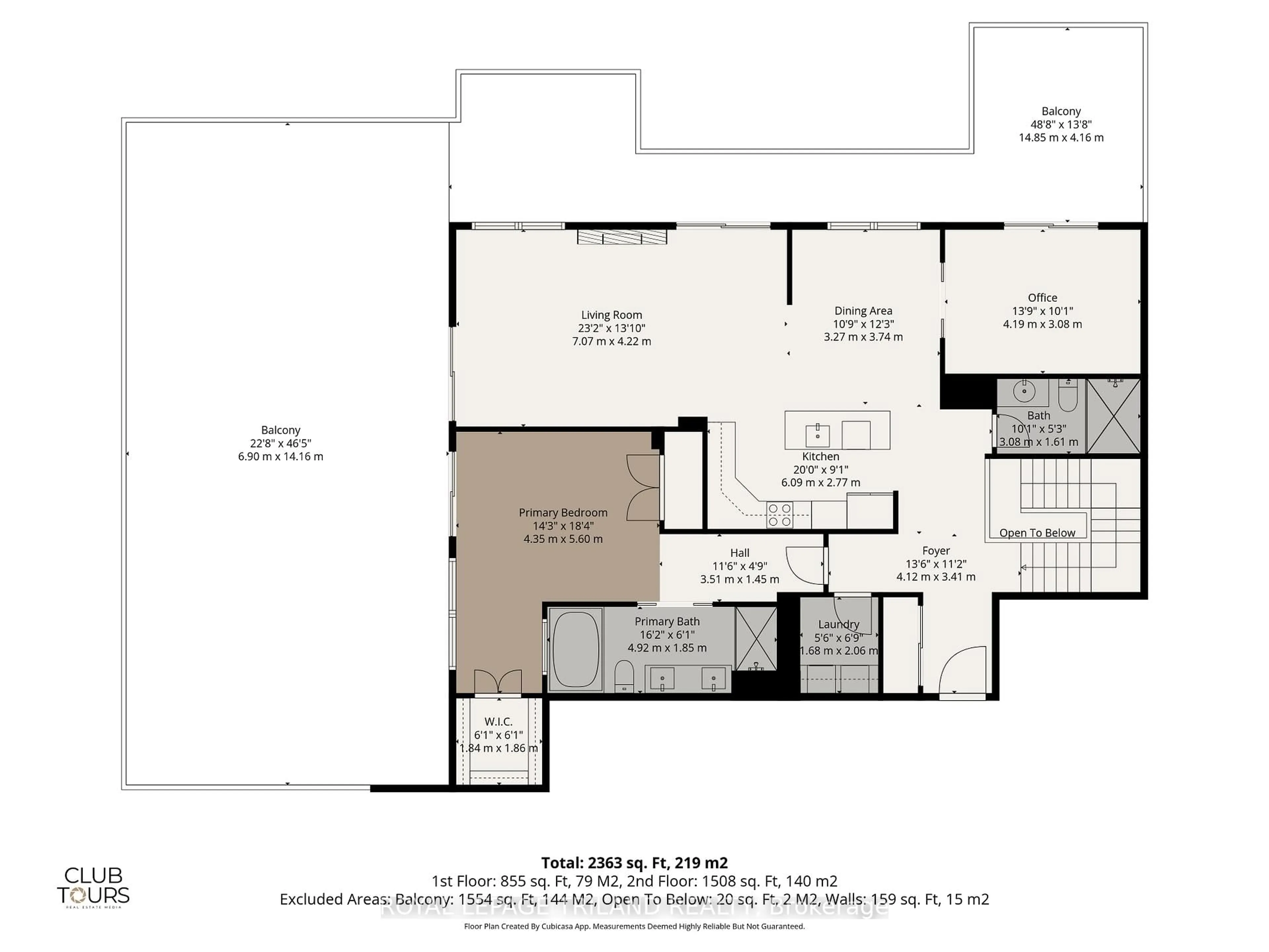 Floor plan for 240 VillageWalk Blvd #1403, London North Ontario N6G 0P6