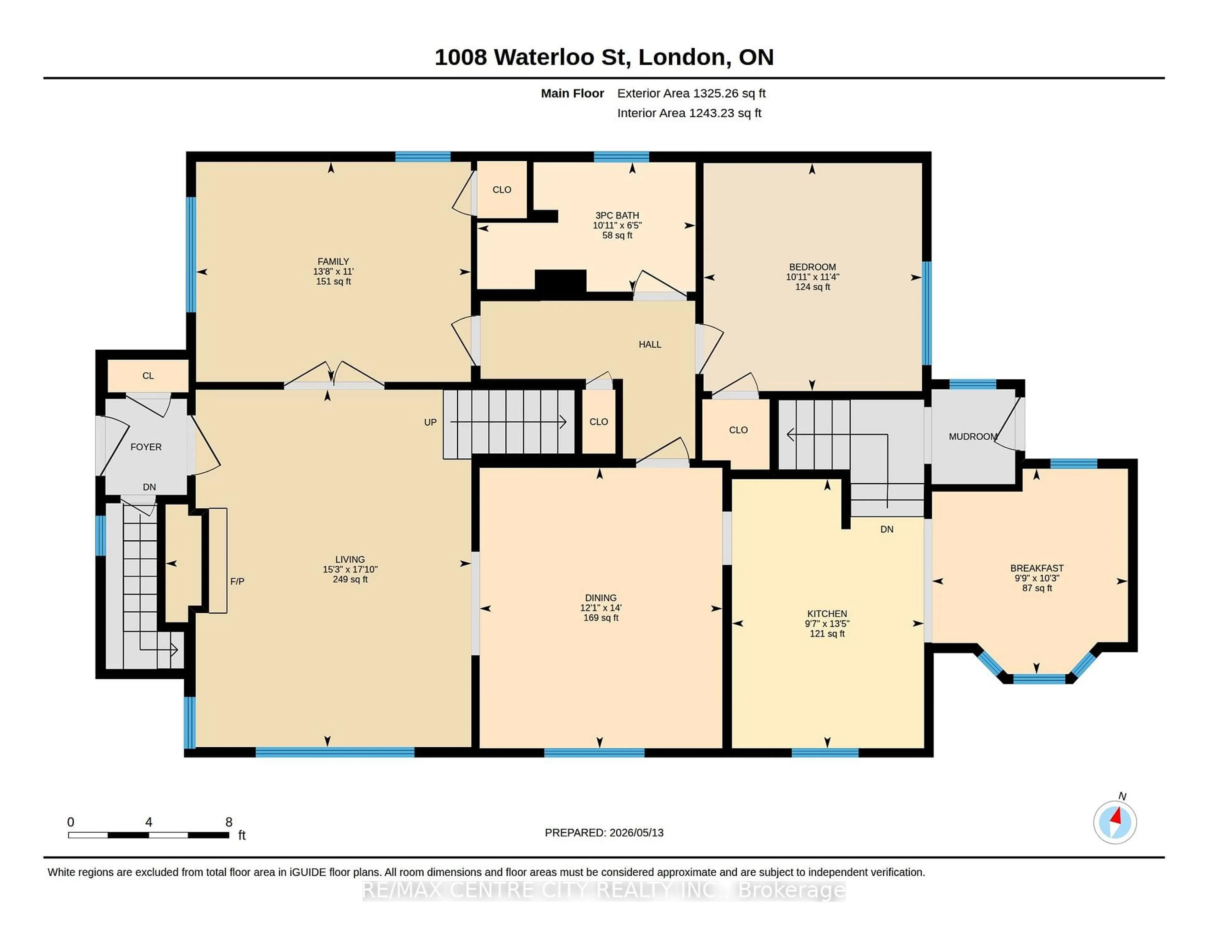 Floor plan for 1008 Waterloo St, London East Ontario N6A 3X6