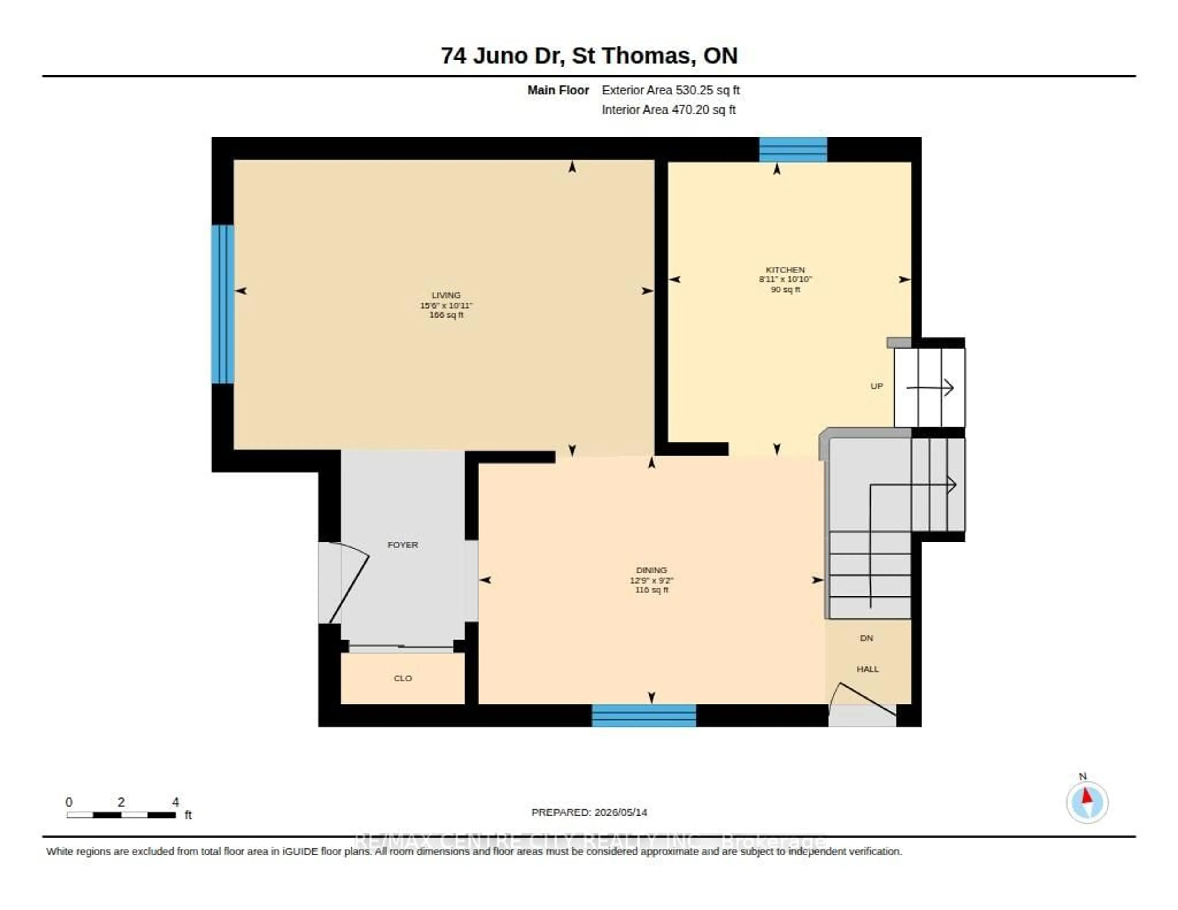 Floor plan for 74 Juno Dr, St. Thomas Ontario N5R 6E9