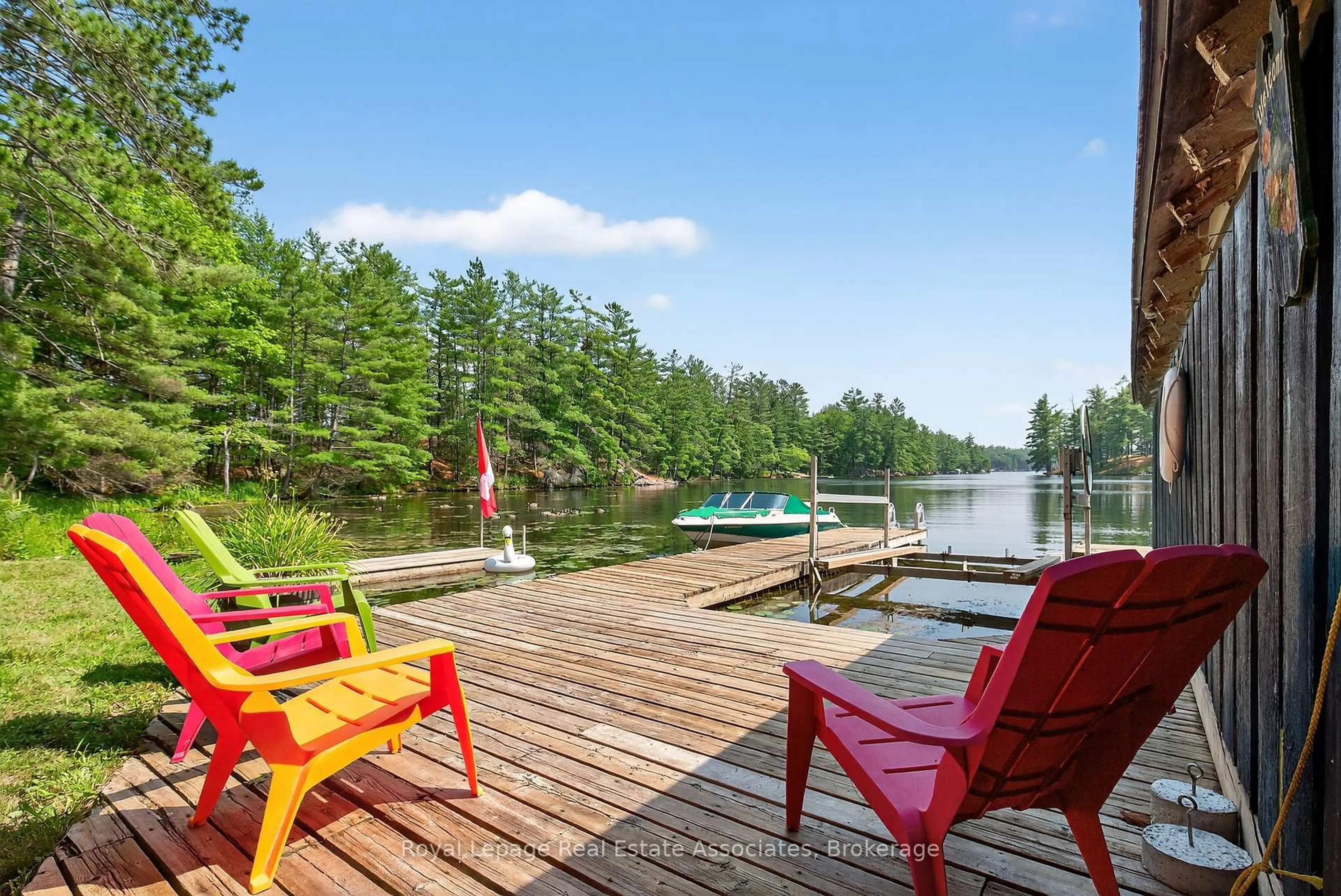 Patio, water/lake/river/ocean view for 7206 Severn River Shore, Georgian Bay Ontario P0C 1M0