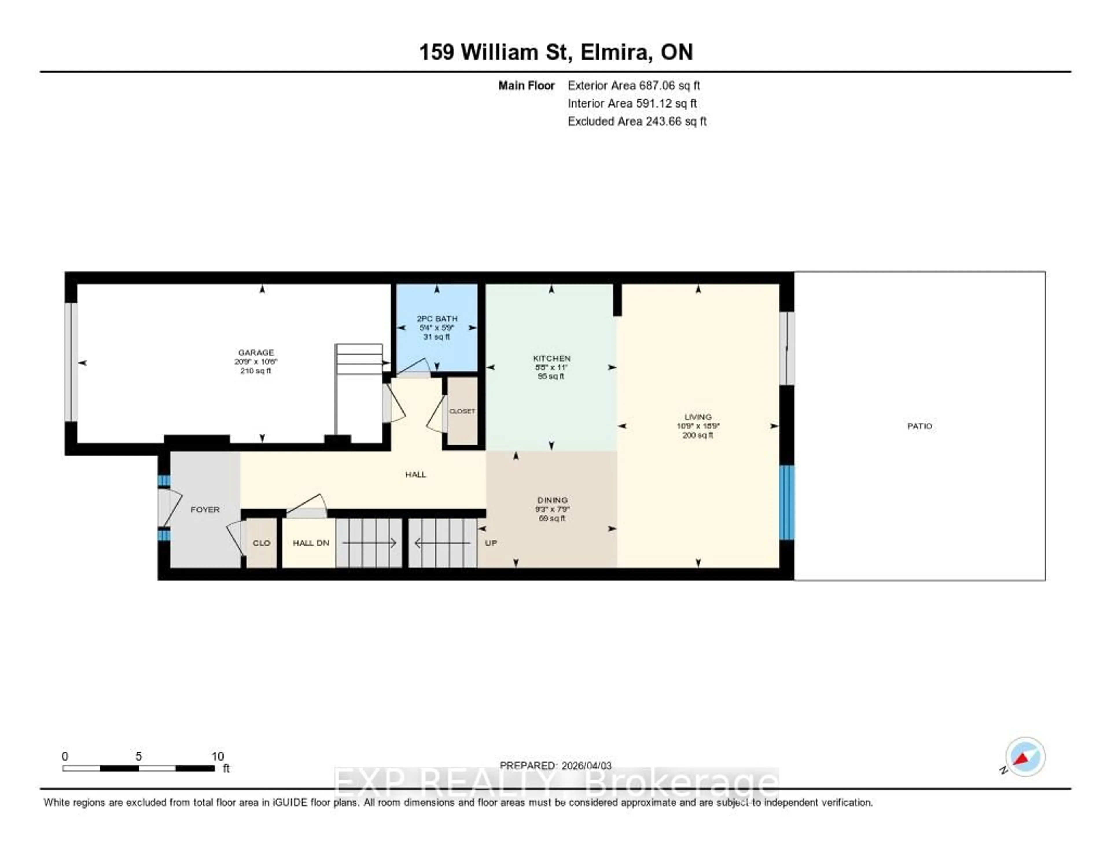 Floor plan for 159 William St, Woolwich Ontario N3B 0C2